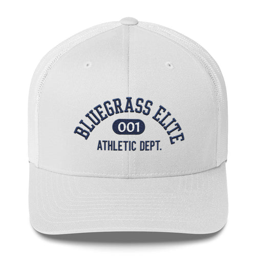 Bluegrass Elite Script Trucker Hat | Athletic Dept Heritage Cap - Bluegrass Elite Apparel LLC
