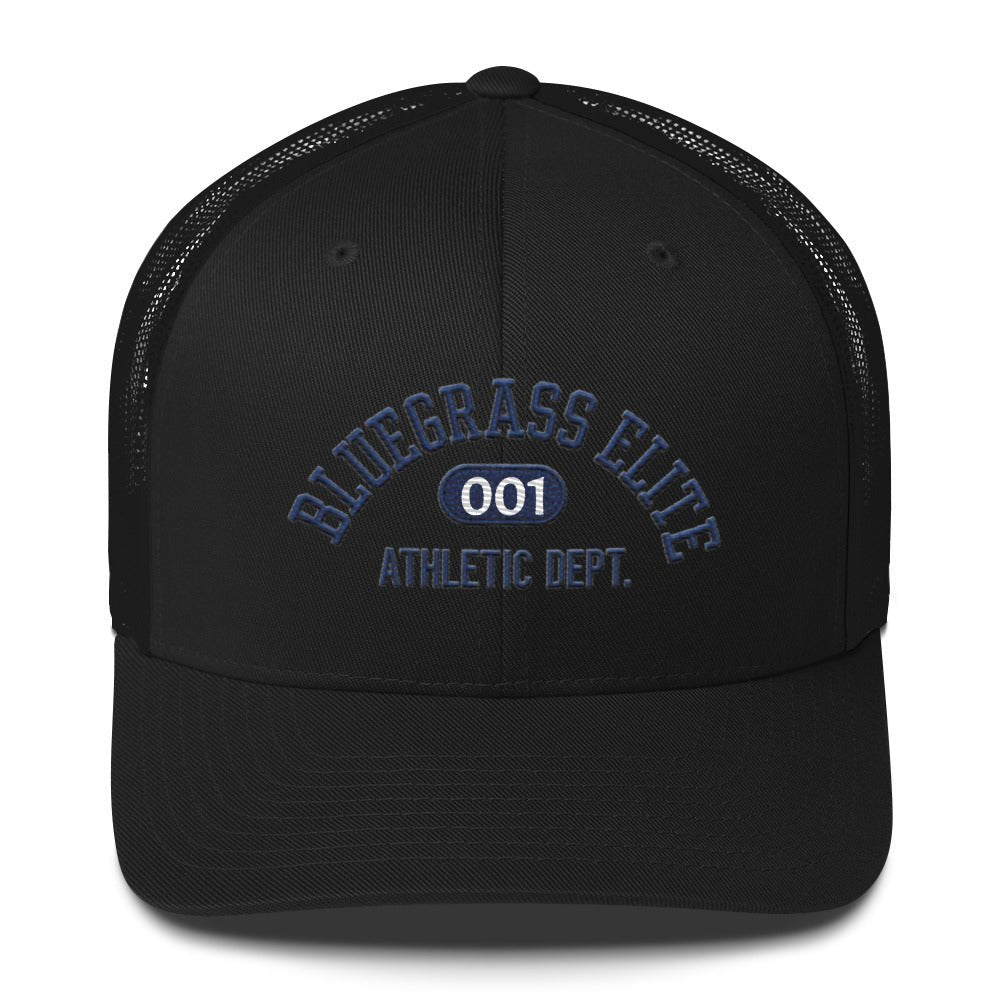 Bluegrass Elite Script Trucker Hat | Athletic Dept Heritage Cap - Bluegrass Elite Apparel LLC