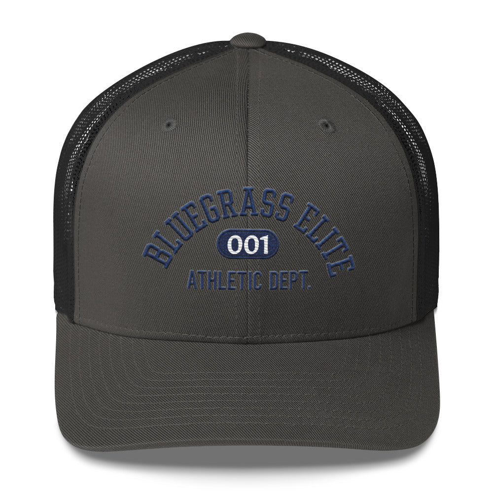 Bluegrass Elite Script Trucker Hat | Athletic Dept Heritage Cap - Bluegrass Elite Apparel LLC