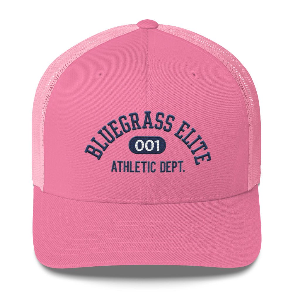 Bluegrass Elite Script Trucker Hat | Athletic Dept Heritage Cap - Bluegrass Elite Apparel LLC