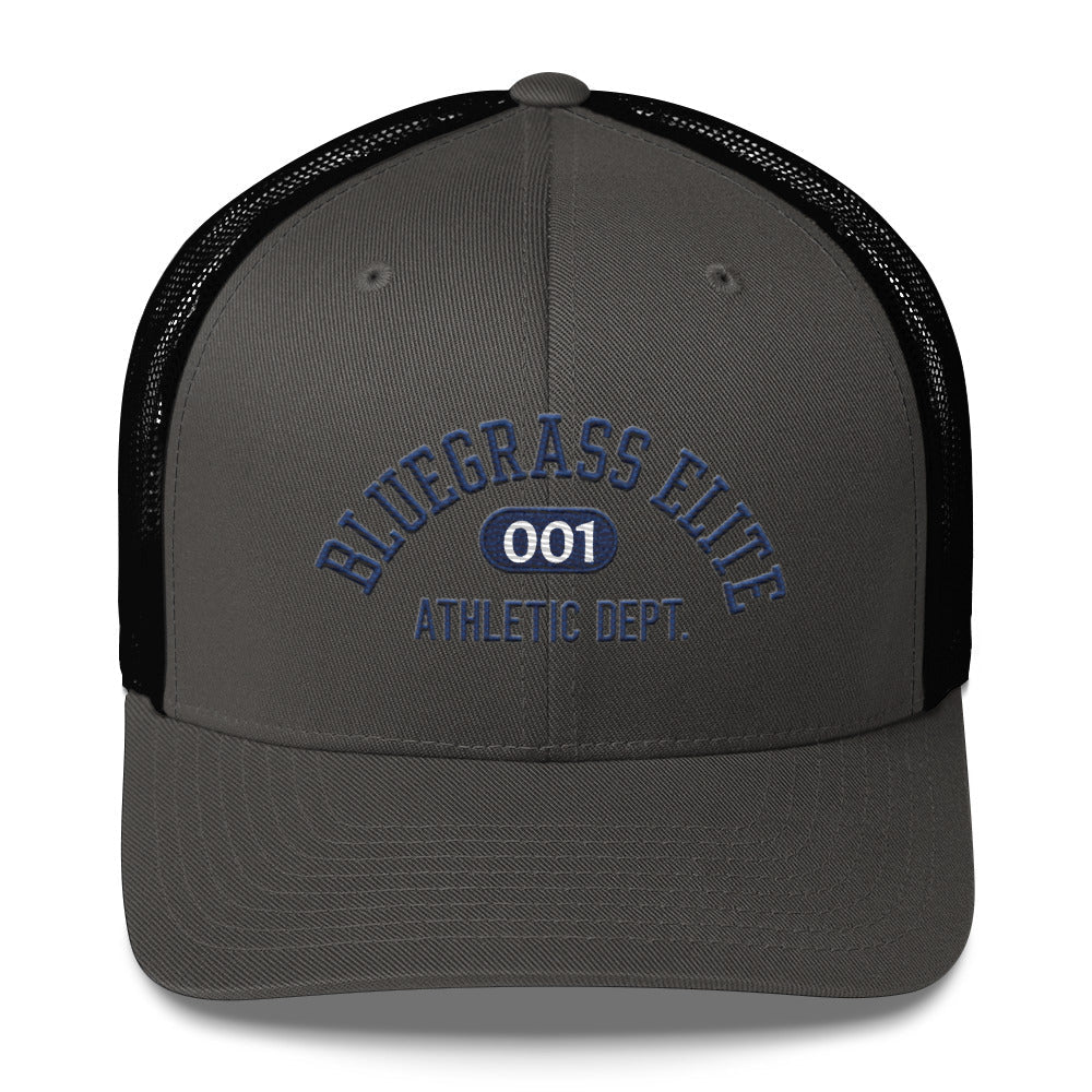 Bluegrass Elite Script Trucker Hat | Athletic Dept Heritage Cap - Bluegrass Elite Apparel LLC
