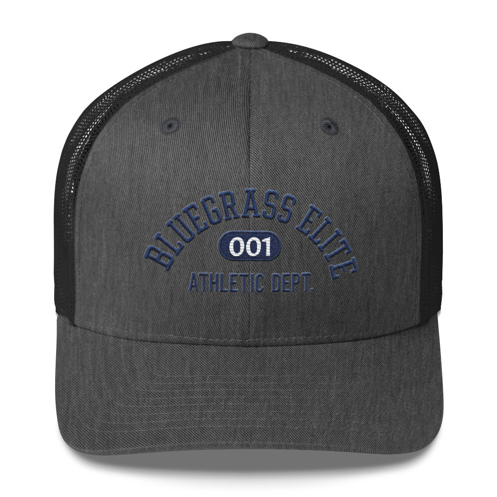 Bluegrass Elite Script Trucker Hat | Athletic Dept Heritage Cap - Bluegrass Elite Apparel LLC