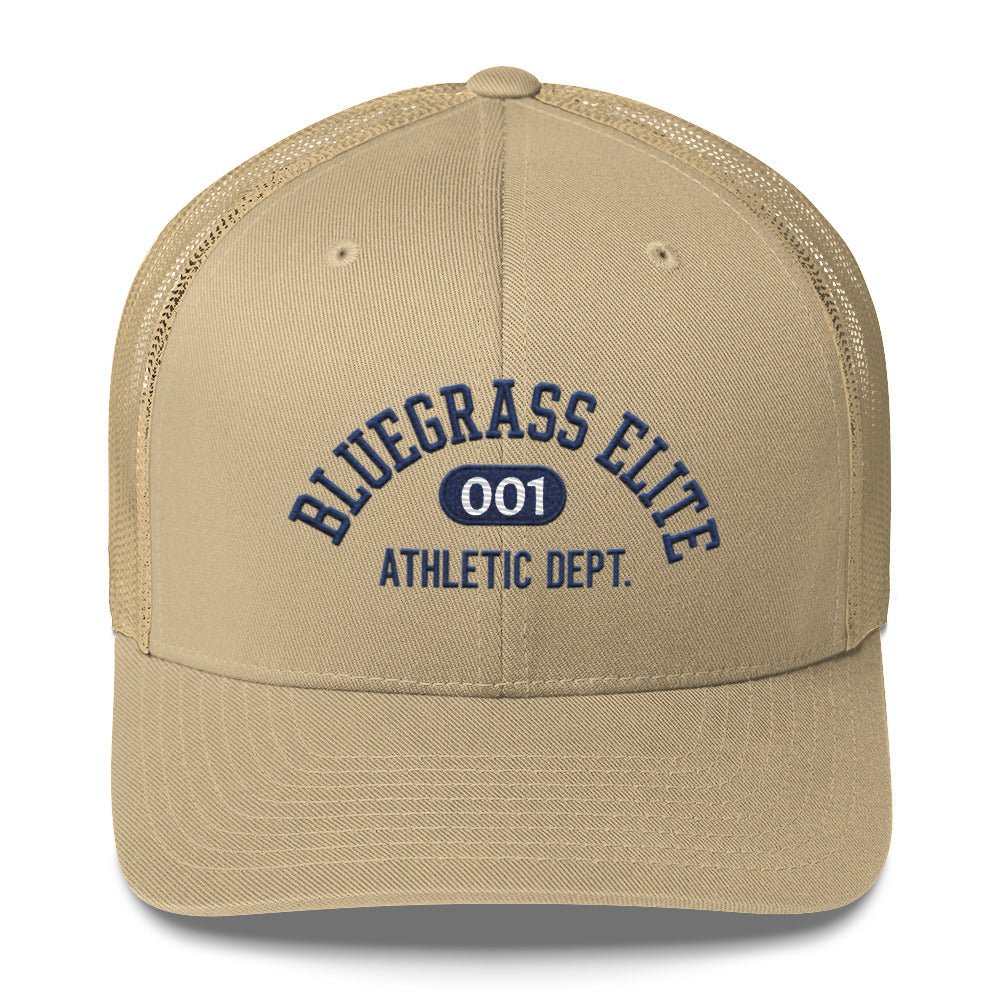 Bluegrass Elite Script Trucker Hat | Athletic Dept Heritage Cap - Bluegrass Elite Apparel LLC