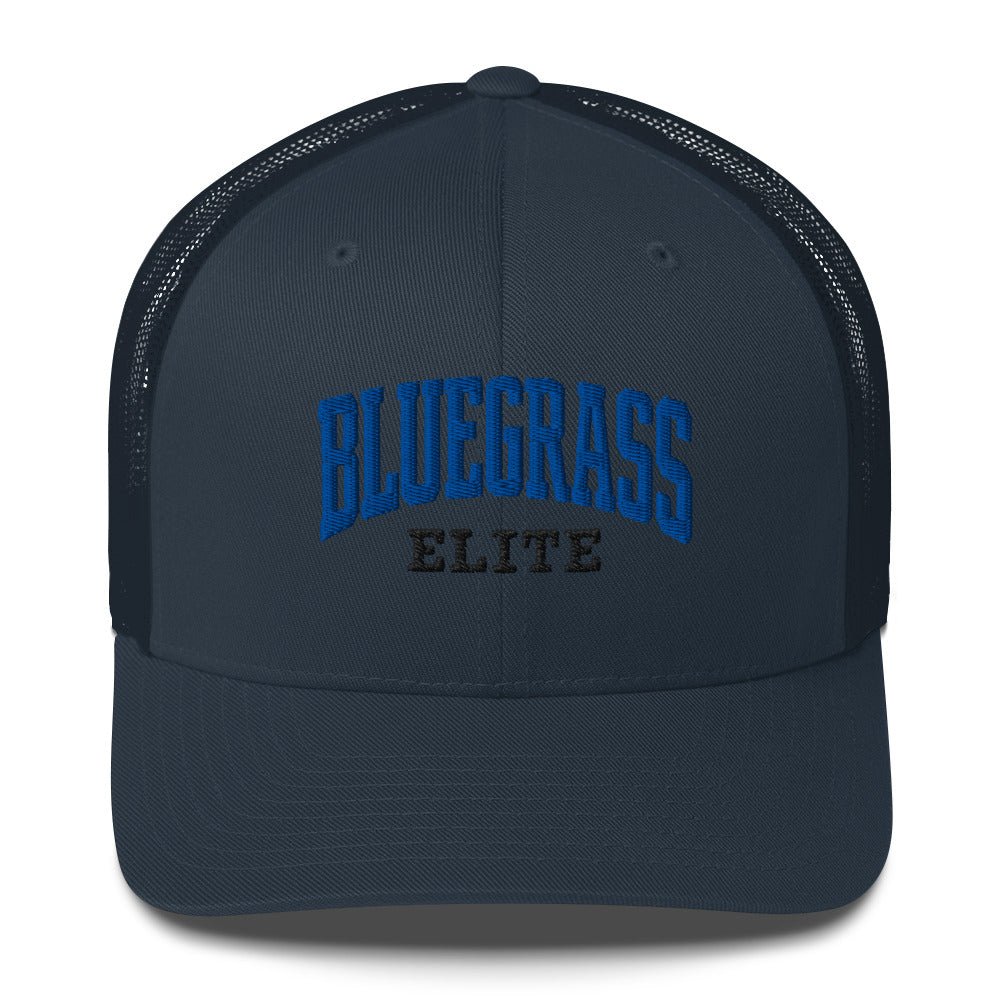 Bluegrass Elite Trucker Cap | Collegiate Arch Mesh Hat - Bluegrass Elite Apparel LLC
