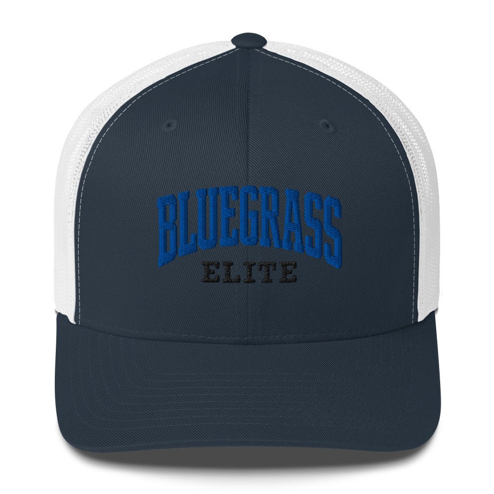 Bluegrass Elite Trucker Cap | Collegiate Arch Mesh Hat - Bluegrass Elite Apparel LLC