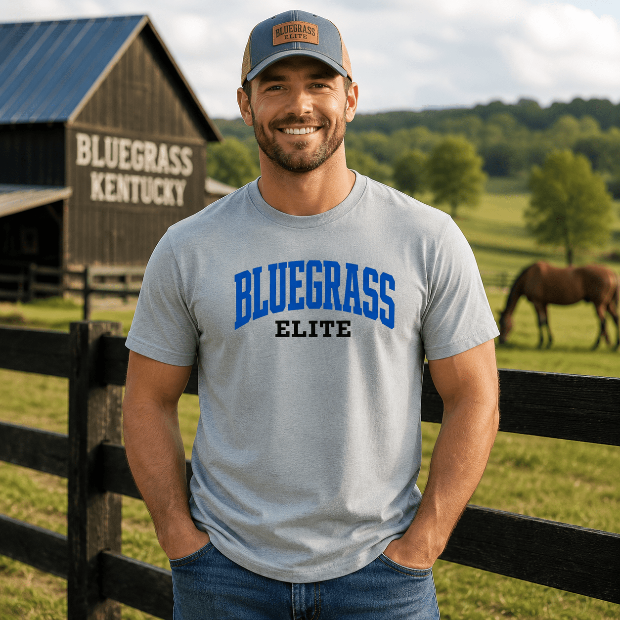 Bluegrass Elite Vintage Script T-Shirt | Creator 2.0 Garment Dyed Tee - Bluegrass Elite Apparel LLC