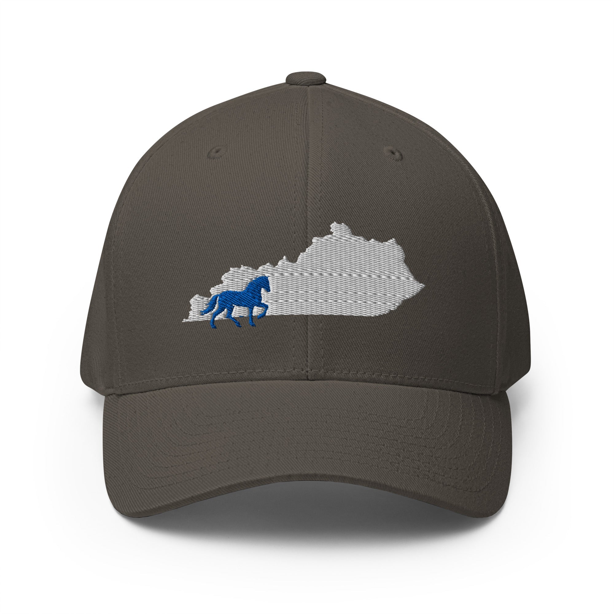 Bluegrass Outline Hat | Kentucky State & Blue Horse Structured Cap - Bluegrass Elite Apparel LLC