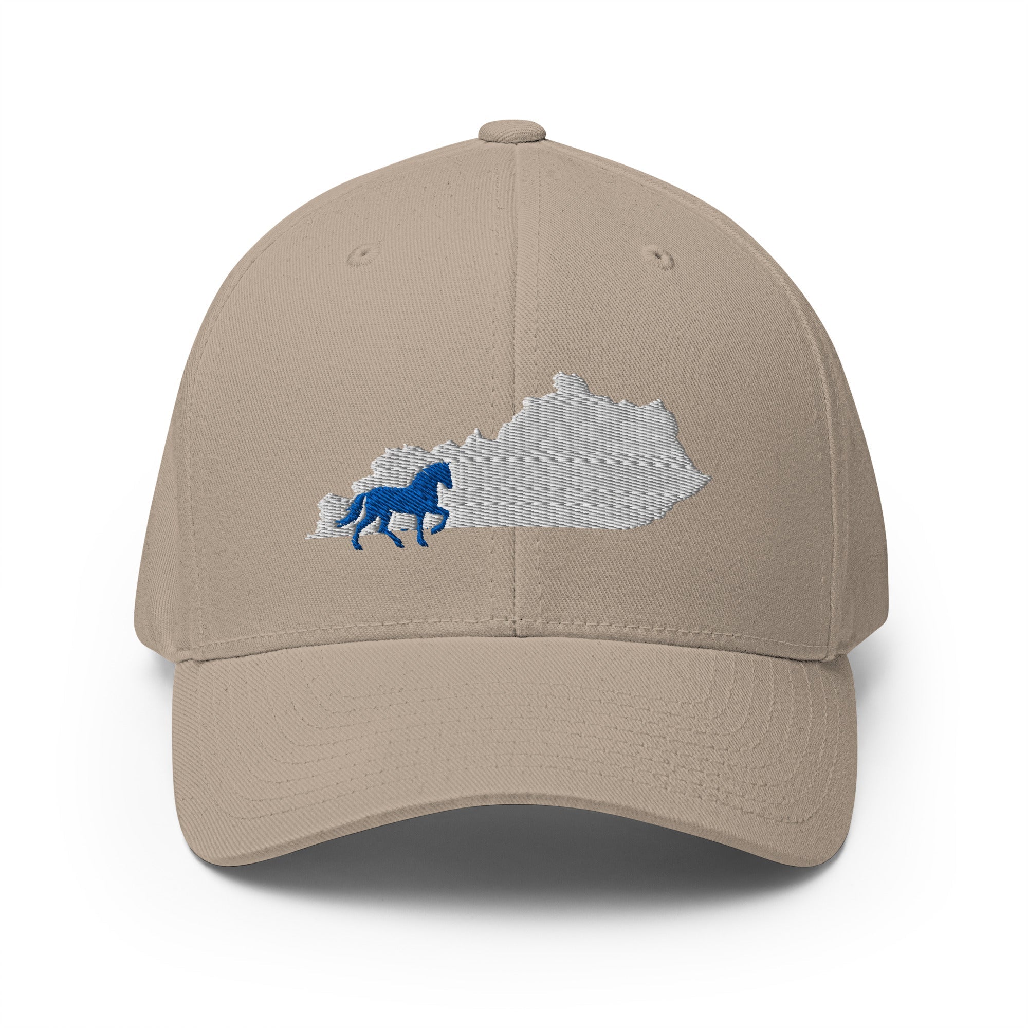 Bluegrass Outline Hat | Kentucky State & Blue Horse Structured Cap - Bluegrass Elite Apparel LLC