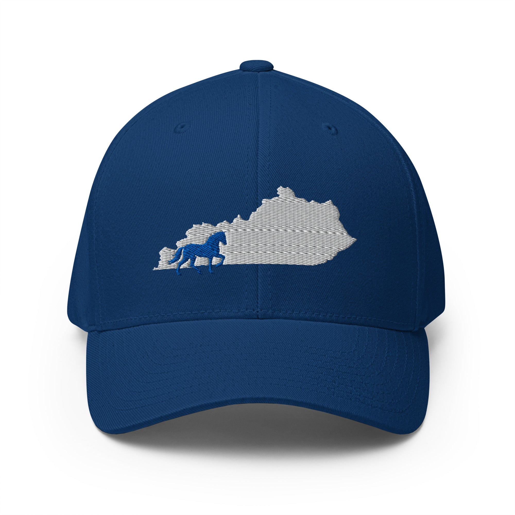 Bluegrass Outline Hat | Kentucky State & Blue Horse Structured Cap - Bluegrass Elite Apparel LLC