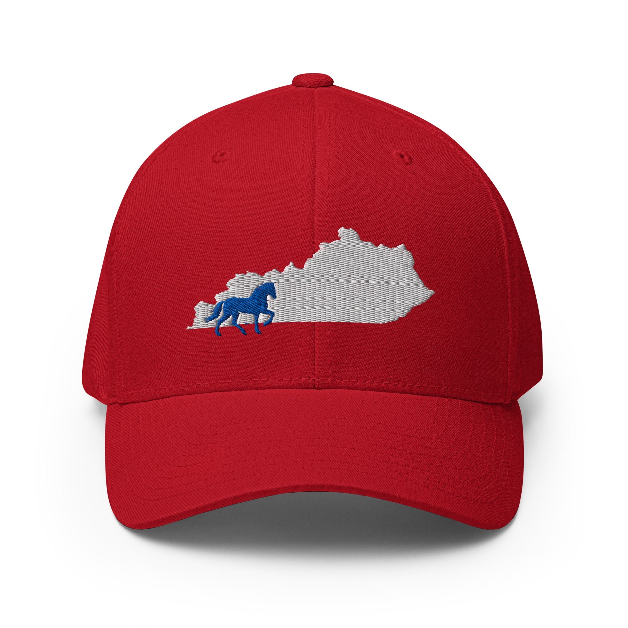 Bluegrass Outline Hat | Kentucky State & Blue Horse Structured Cap - Bluegrass Elite Apparel LLC