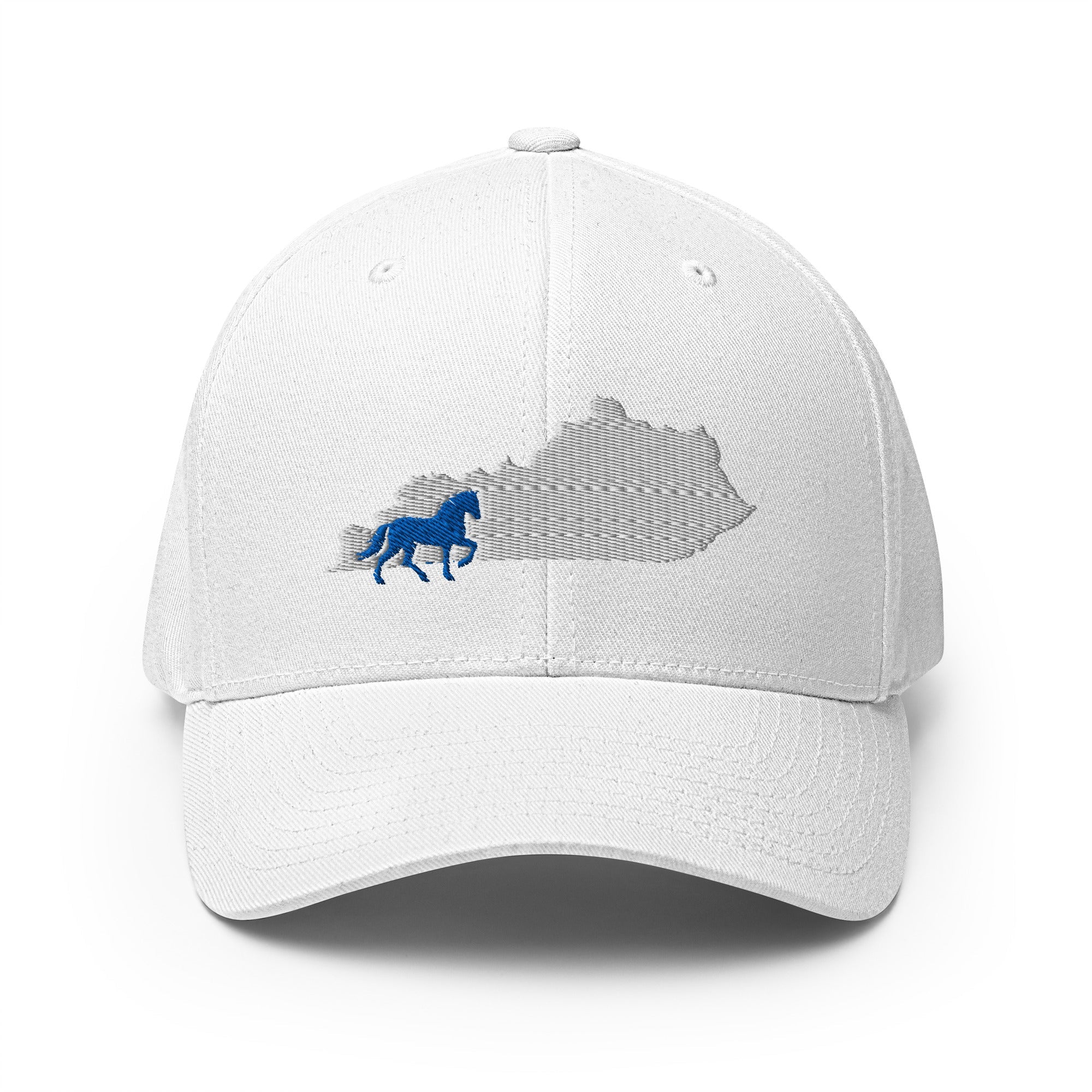 Bluegrass Outline Hat | Kentucky State & Blue Horse Structured Cap - Bluegrass Elite Apparel LLC
