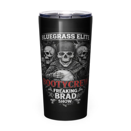 Bluegrass Skull Banjo Tumbler | BootyCrew Design | 20 oz Stainless Steel - Bluegrass Elite Apparel LLC