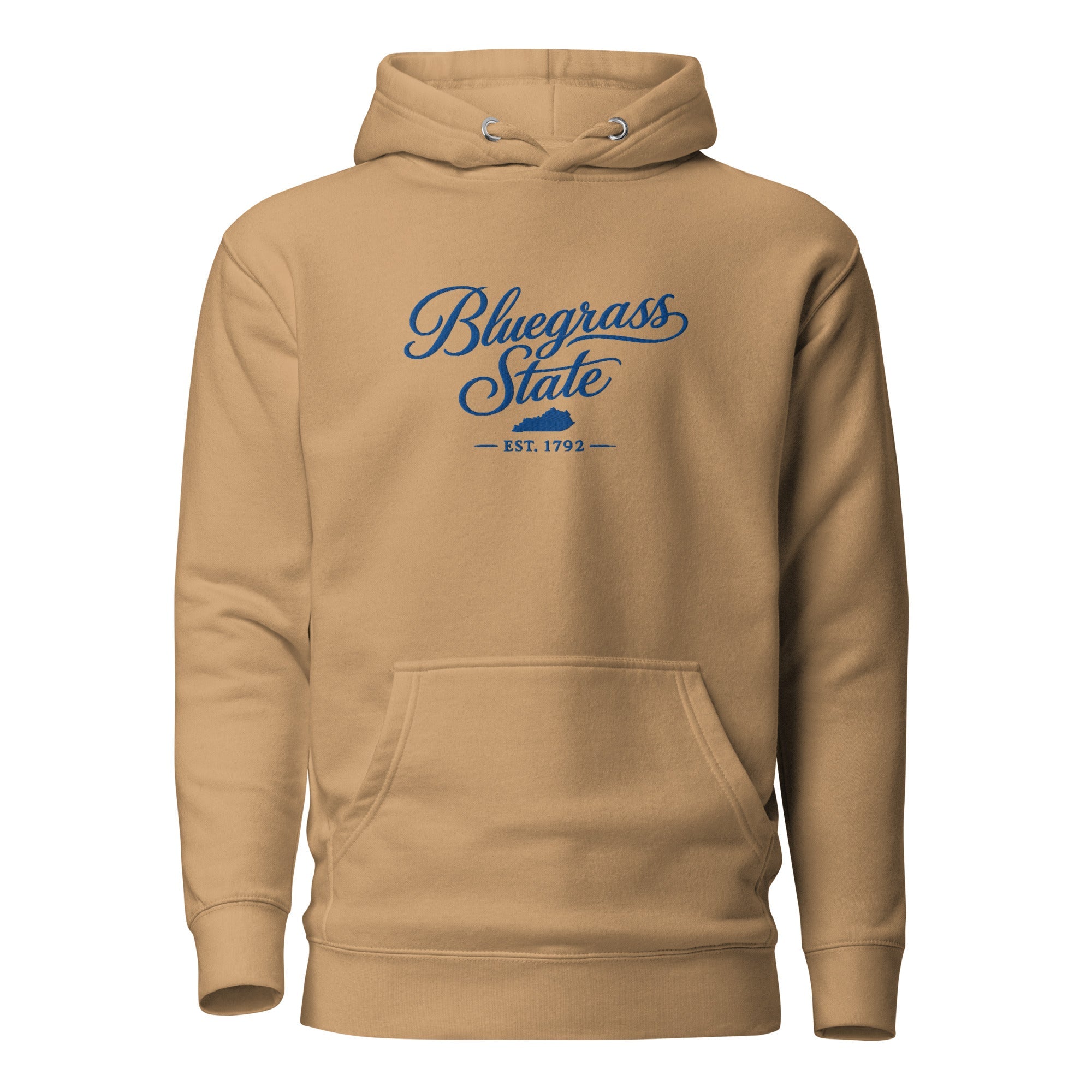 Bluegrass State Hoodie | Embroidered Kentucky Script Design | Unisex Fit - Bluegrass Elite Apparel LLC