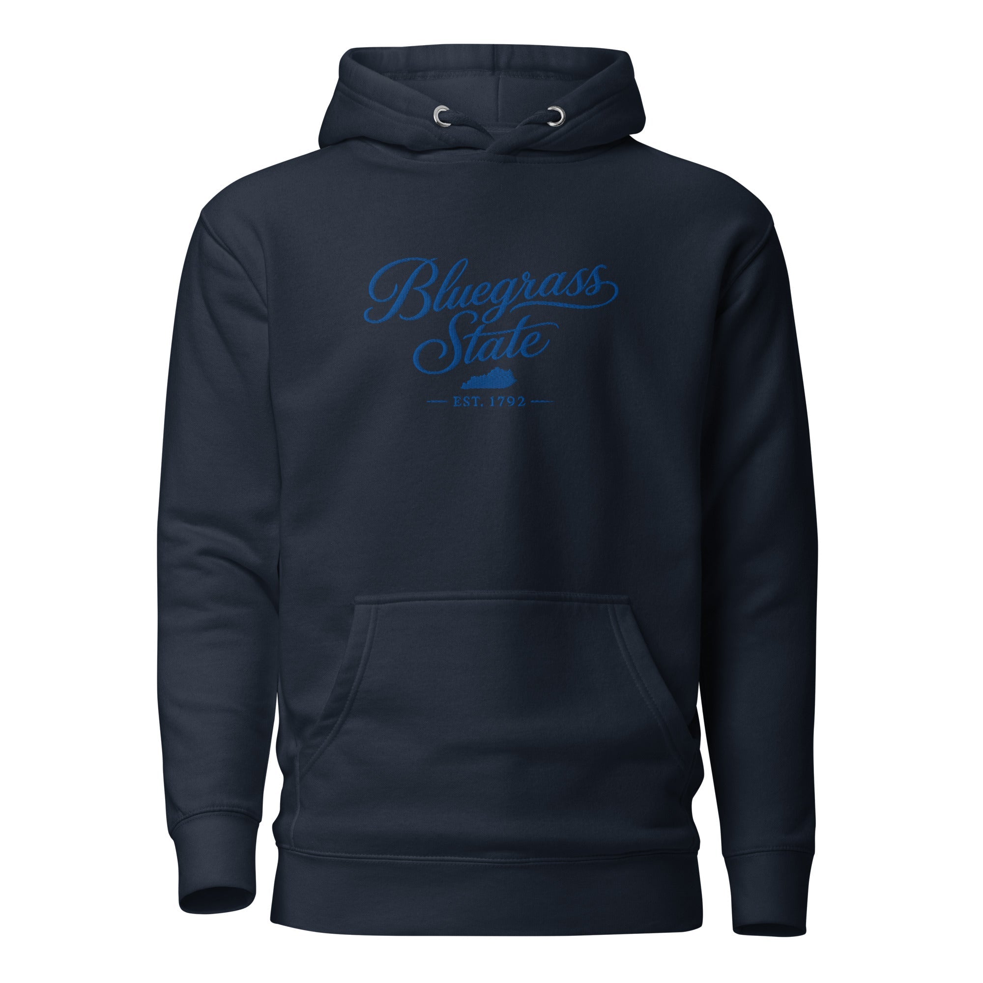 Bluegrass State Hoodie | Embroidered Kentucky Script Design | Unisex Fit - Bluegrass Elite Apparel LLC