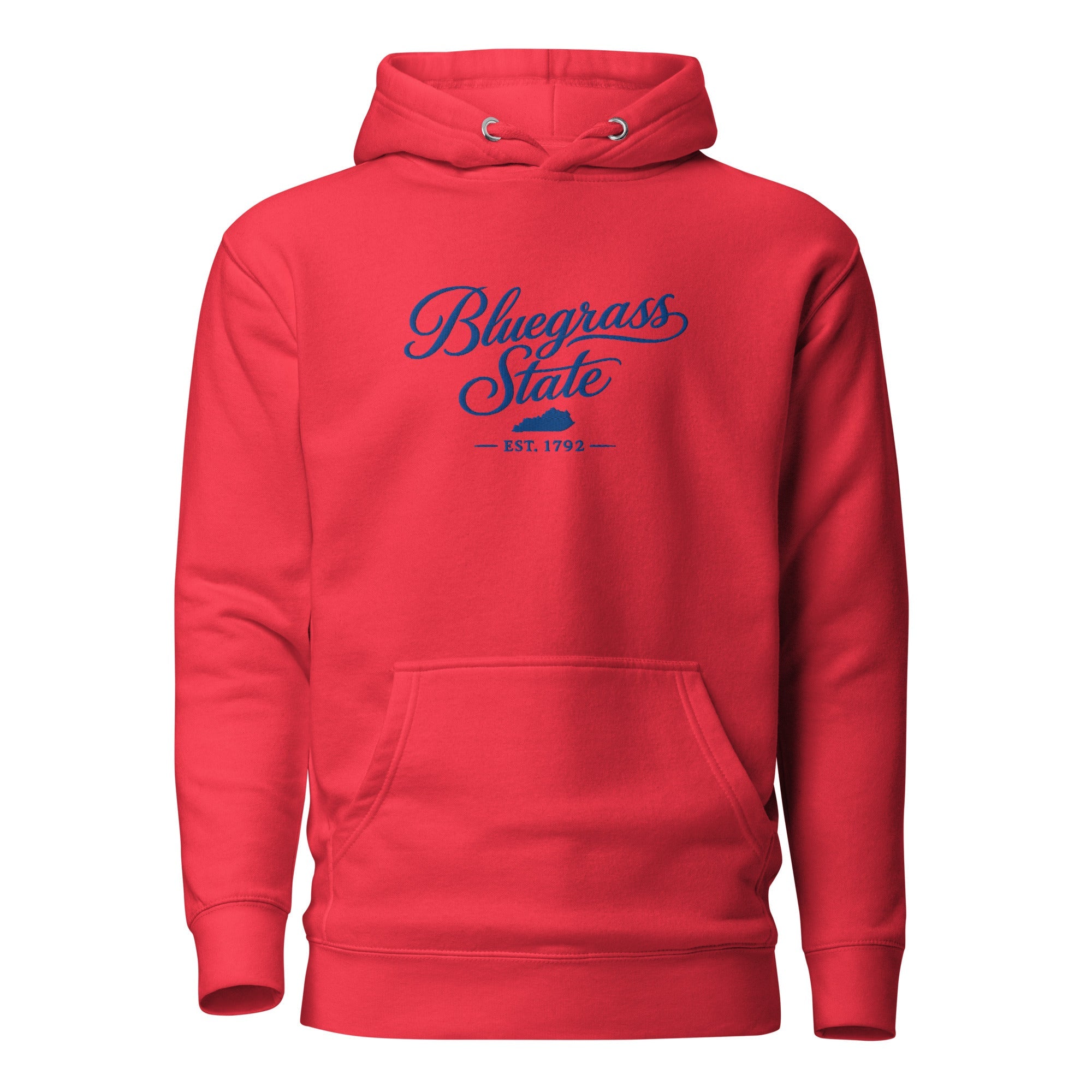 Bluegrass State Hoodie | Embroidered Kentucky Script Design | Unisex Fit - Bluegrass Elite Apparel LLC