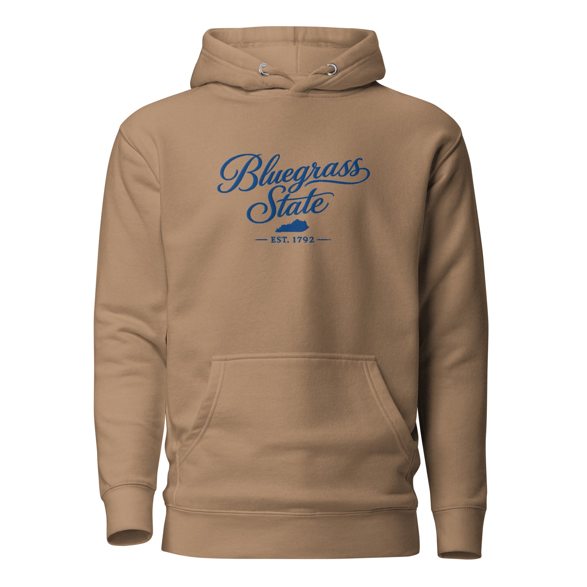Bluegrass State Hoodie | Embroidered Kentucky Script Design | Unisex Fit - Bluegrass Elite Apparel LLC