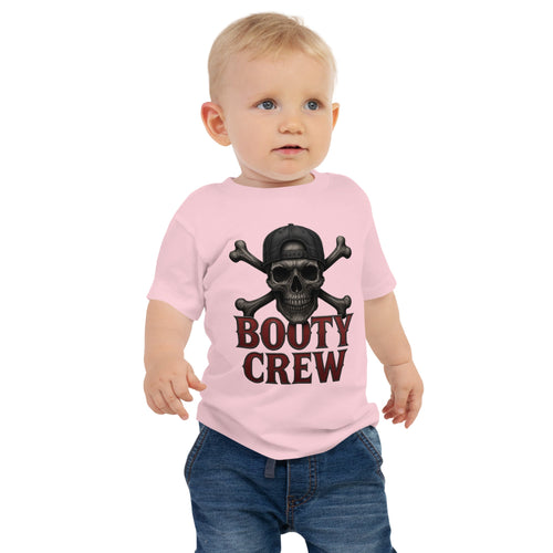 Booty Crew Baby Tee | Funny Pirate Jersey Shirt for Toddlers - Bluegrass Elite Apparel LLC