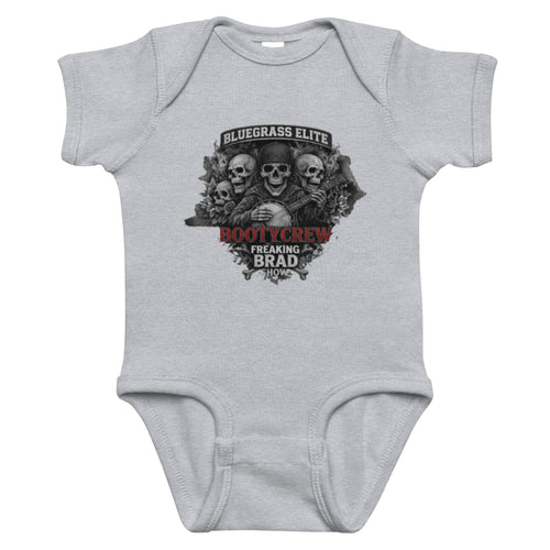 Booty Crew Banjo Baby Onesie | Bluegrass Skull Design - Bluegrass Elite Apparel LLC