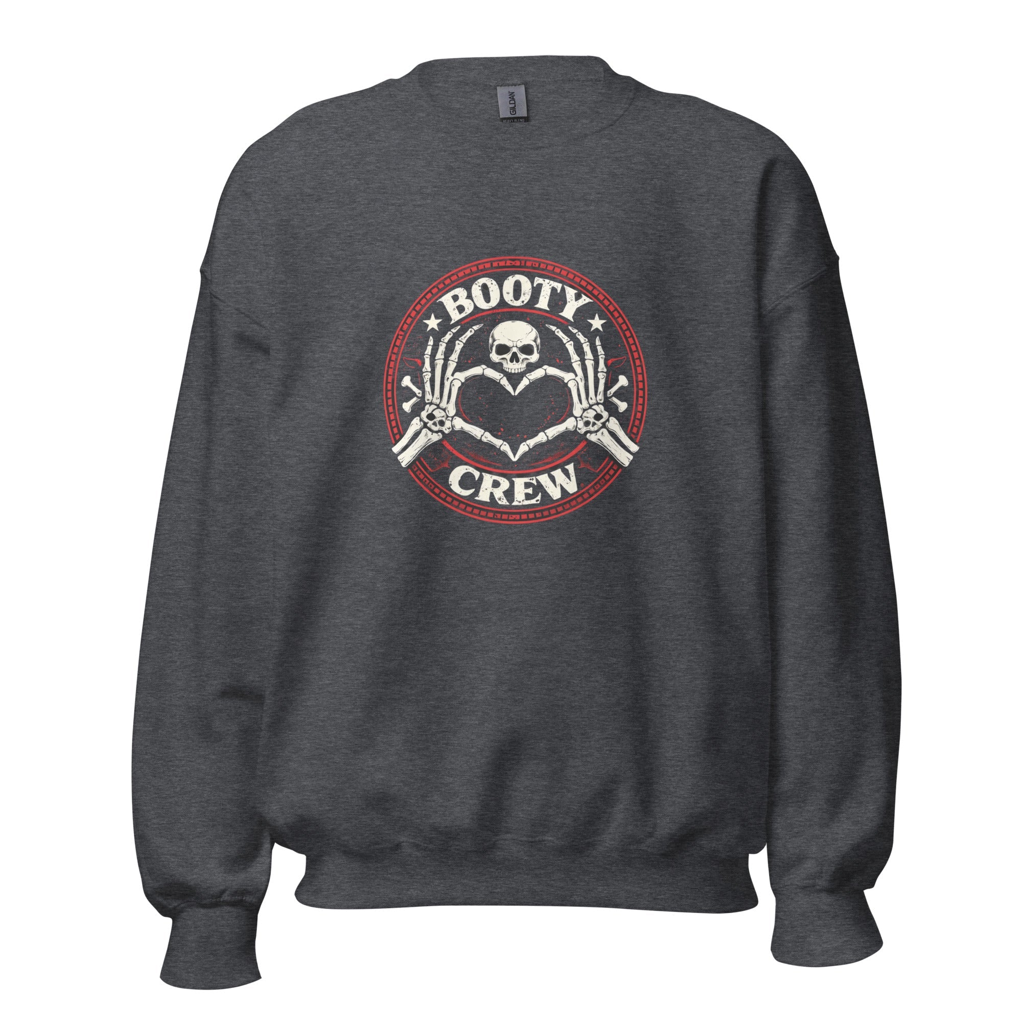 Booty Crew Sweatshirt | Skeleton Heart Hands Design | Freaking Brad Show - Bluegrass Elite Apparel LLC