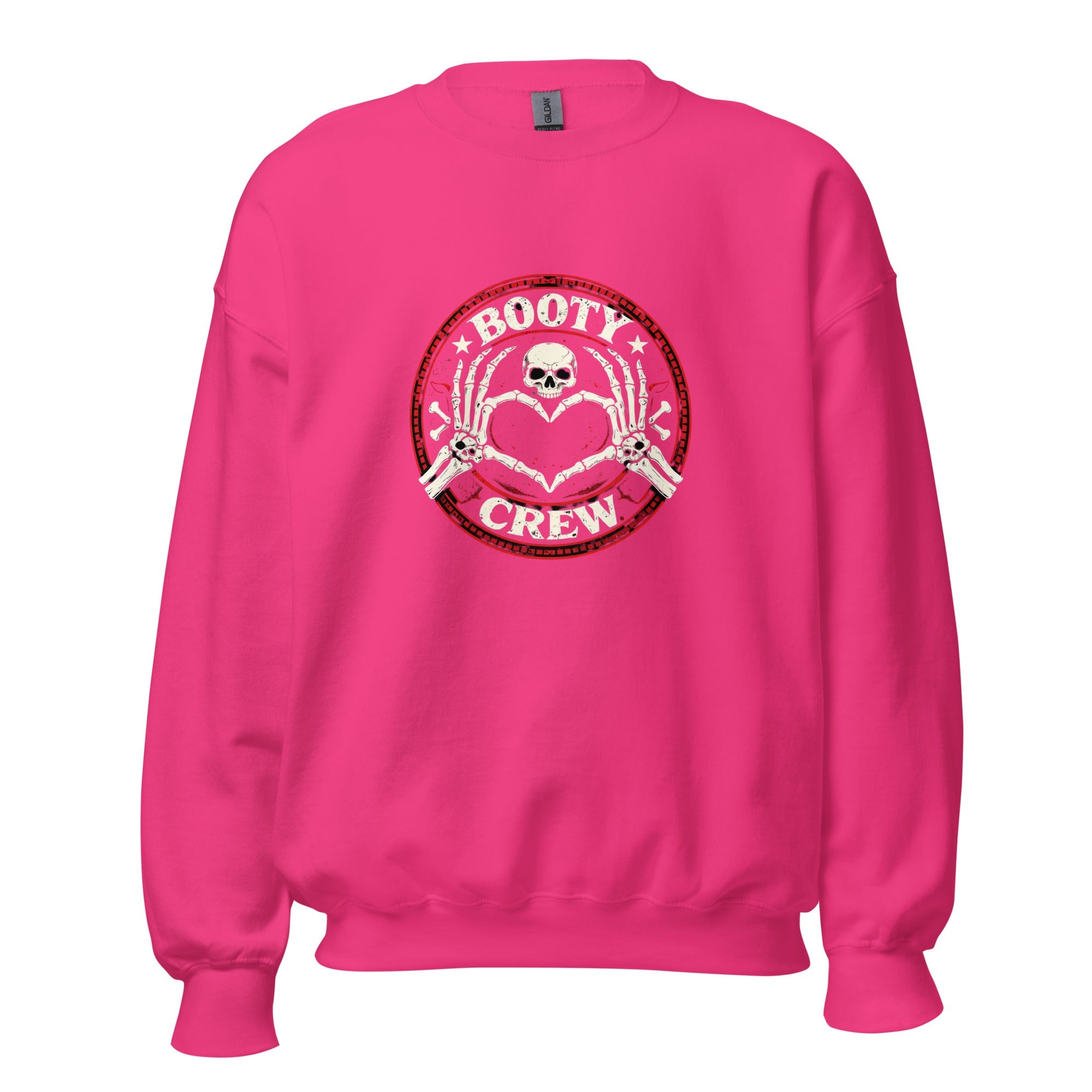 Booty Crew Sweatshirt | Skeleton Heart Hands Design | Freaking Brad Show - Bluegrass Elite Apparel LLC