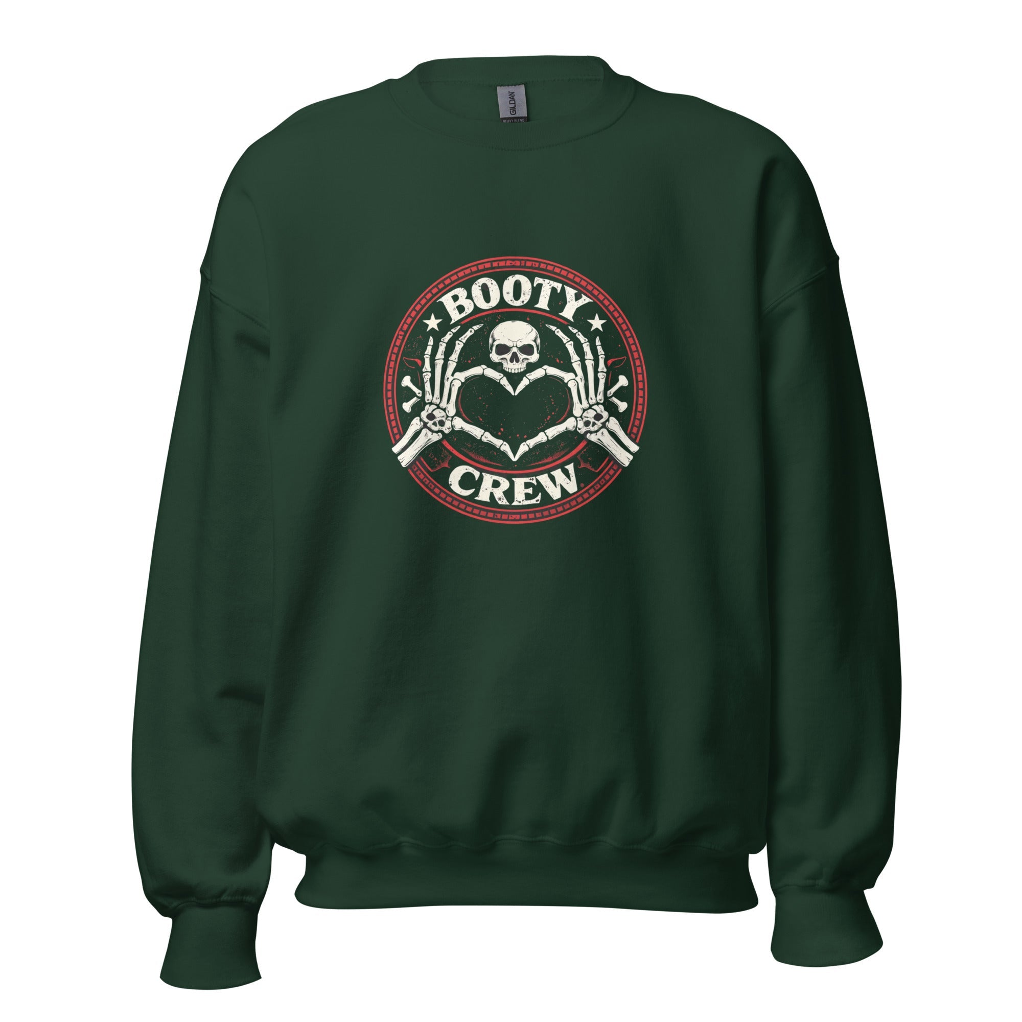 Booty Crew Sweatshirt | Skeleton Heart Hands Design | Freaking Brad Show - Bluegrass Elite Apparel LLC