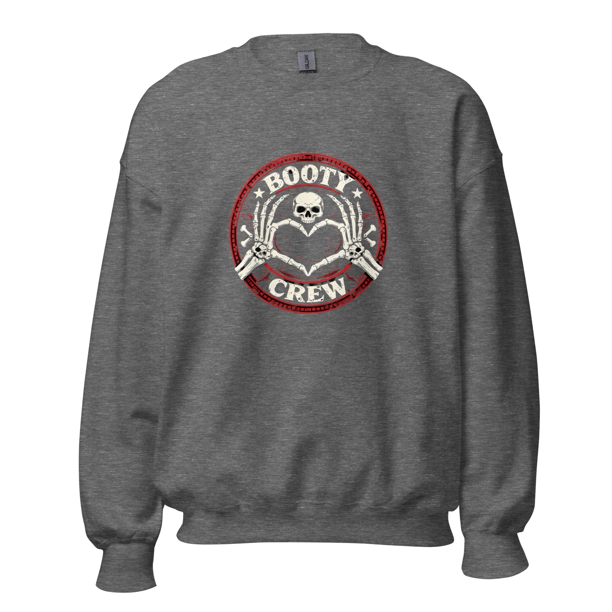 Booty Crew Sweatshirt | Skeleton Heart Hands Design | Freaking Brad Show - Bluegrass Elite Apparel LLC