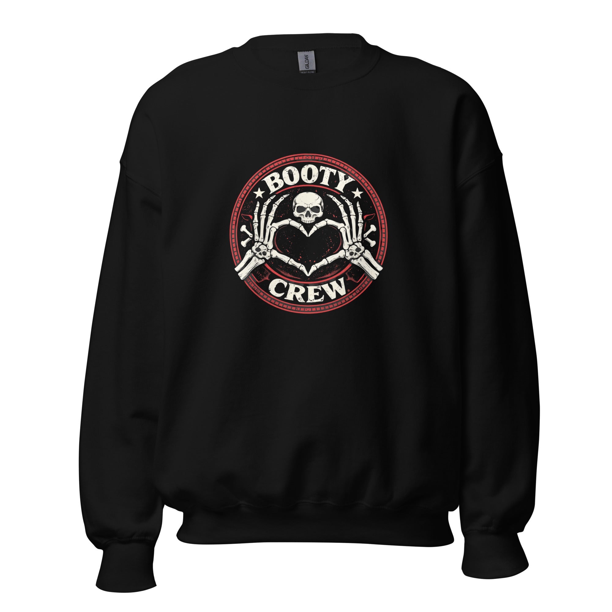 Booty Crew Sweatshirt | Skeleton Heart Hands Design | Freaking Brad Show - Bluegrass Elite Apparel LLC