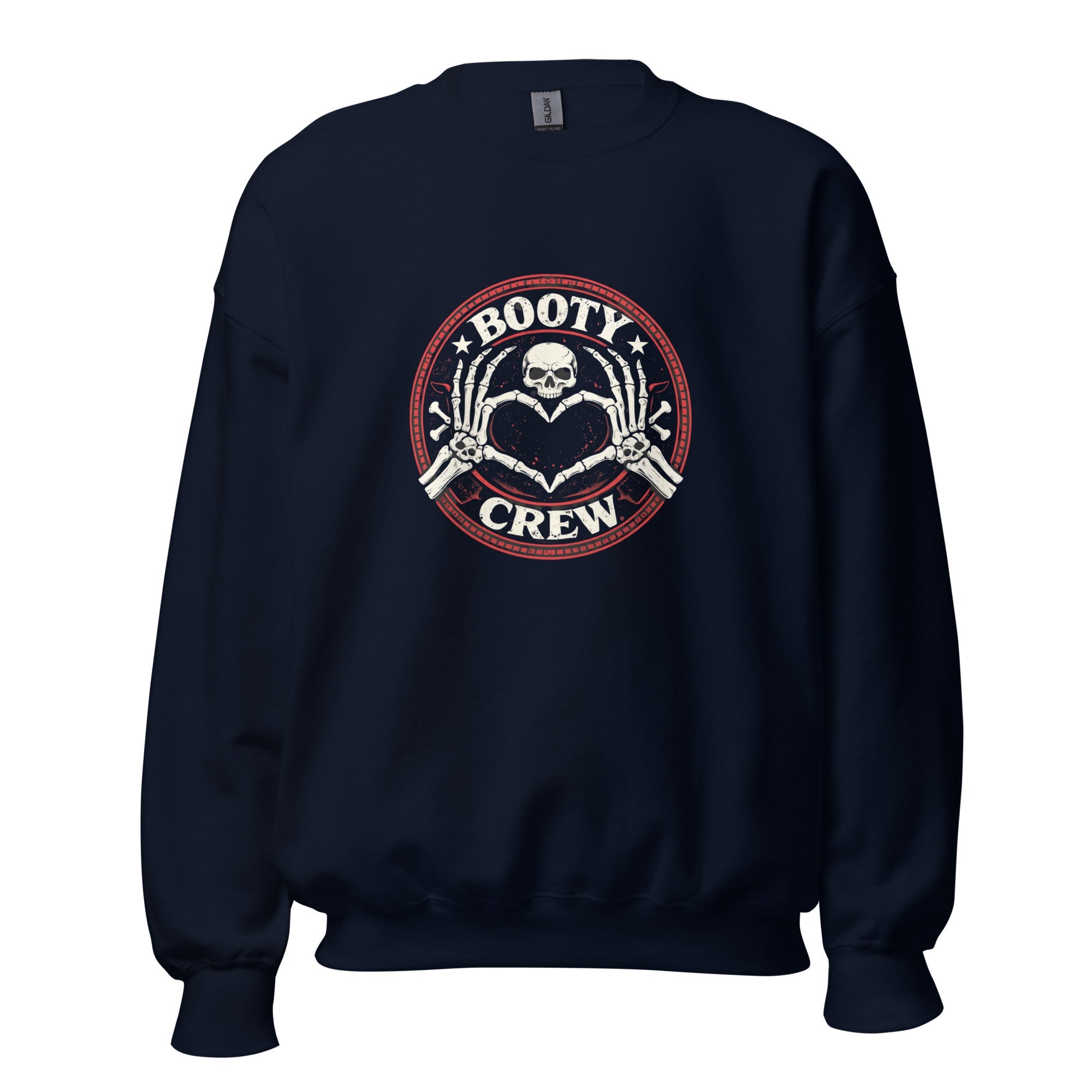 Booty Crew Sweatshirt | Skeleton Heart Hands Design | Freaking Brad Show - Bluegrass Elite Apparel LLC