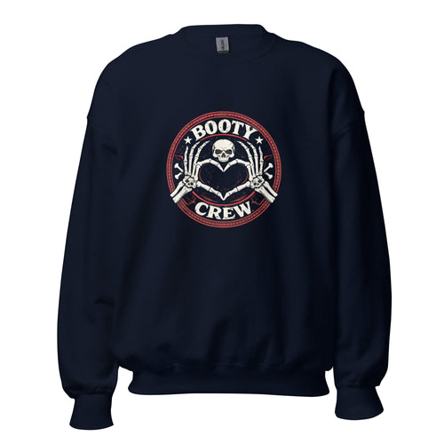 Booty Crew Sweatshirt | Skeleton Heart Hands Design | Freaking Brad Show - Bluegrass Elite Apparel LLC