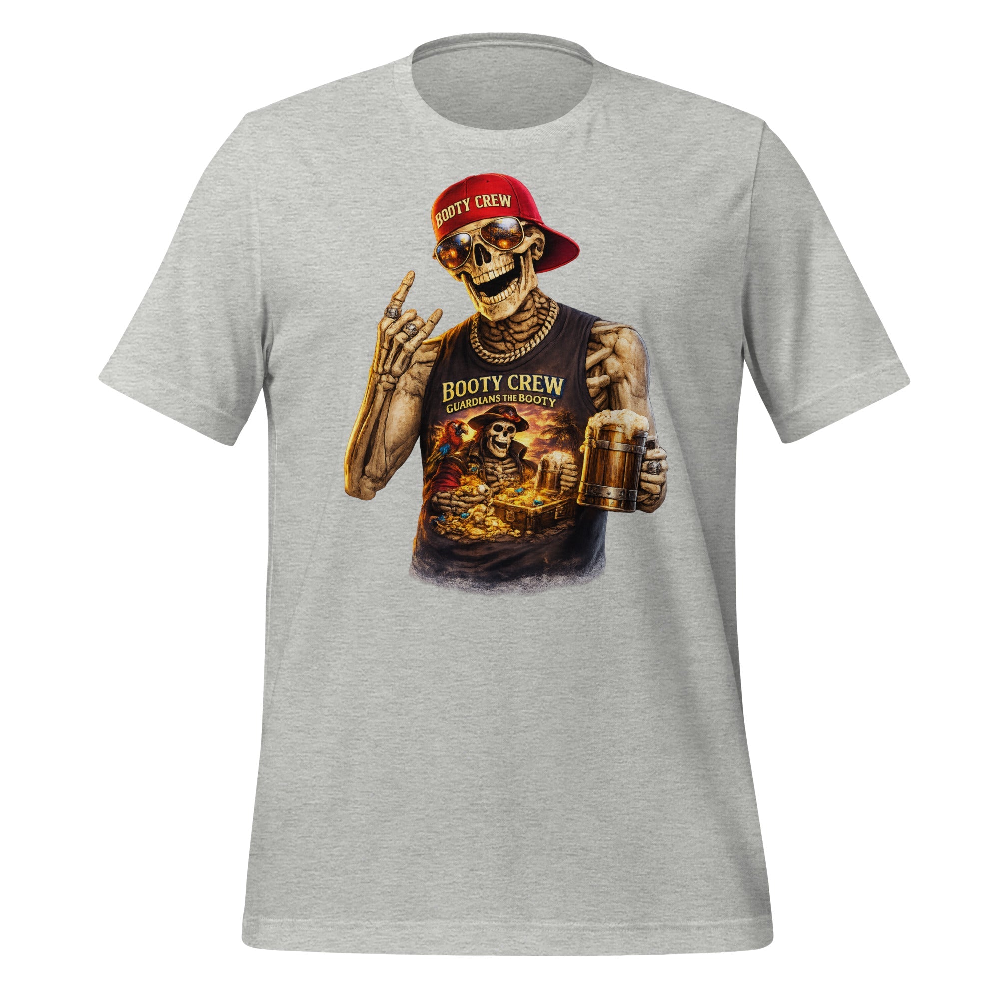 Booty Crew T-Shirt | Pirate Skeleton Design | Freaking Brad Show | Classic Cotton - Bluegrass Elite Apparel LLC