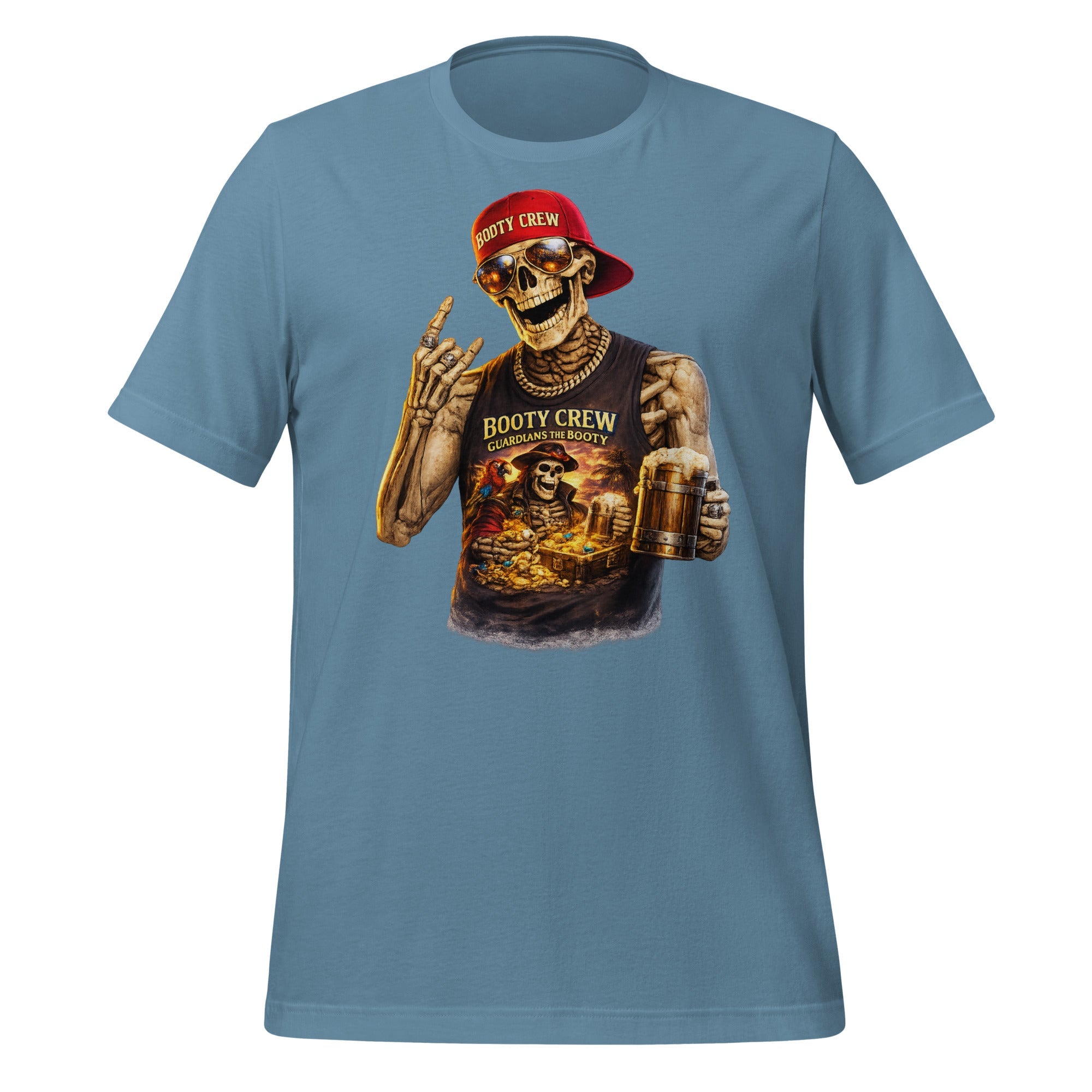Booty Crew T-Shirt | Pirate Skeleton Design | Freaking Brad Show | Classic Cotton - Bluegrass Elite Apparel LLC
