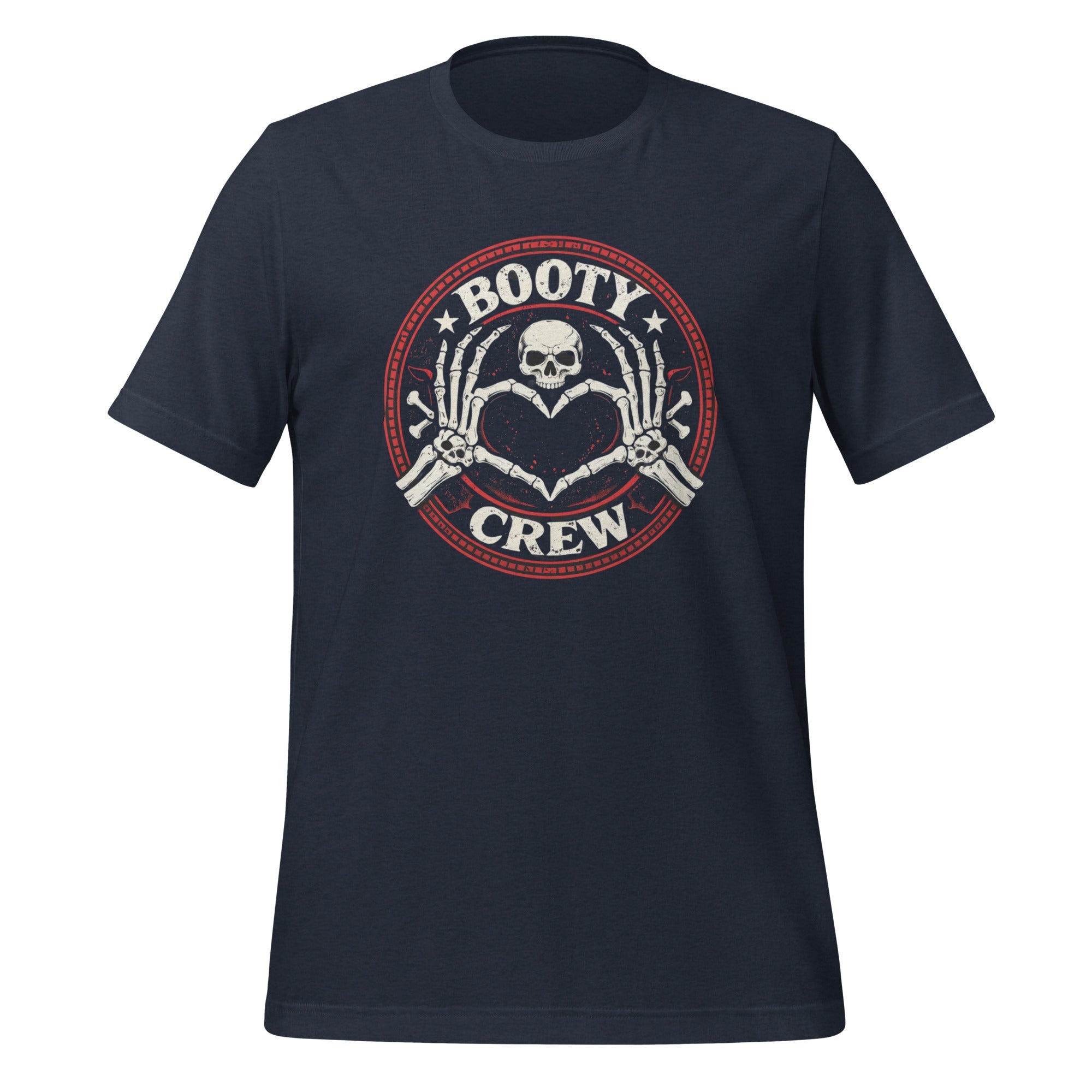 Booty Crew T-Shirt | Skeleton Heart Hands Design | Freaking Brad Show | Classic Cotton - Bluegrass Elite Apparel LLC