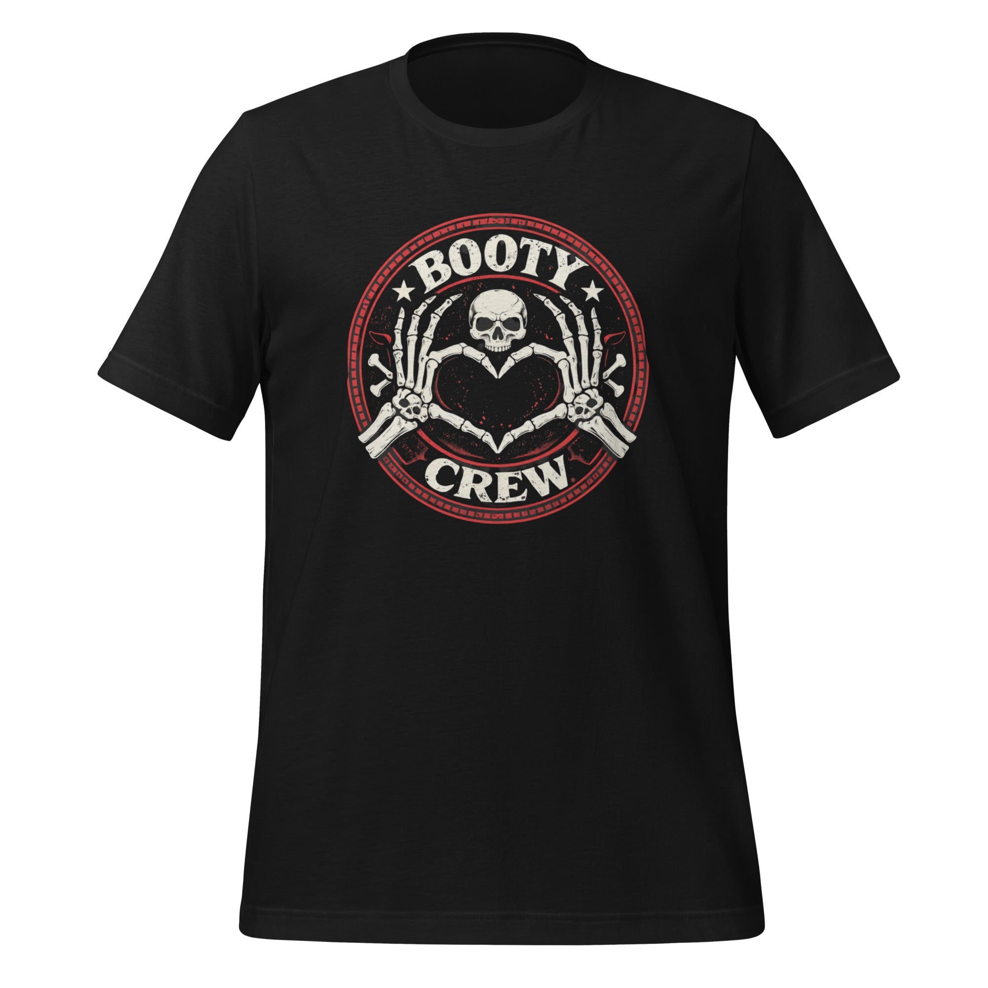 Booty Crew T-Shirt | Skeleton Heart Hands Design | Freaking Brad Show | Classic Cotton - Bluegrass Elite Apparel LLC