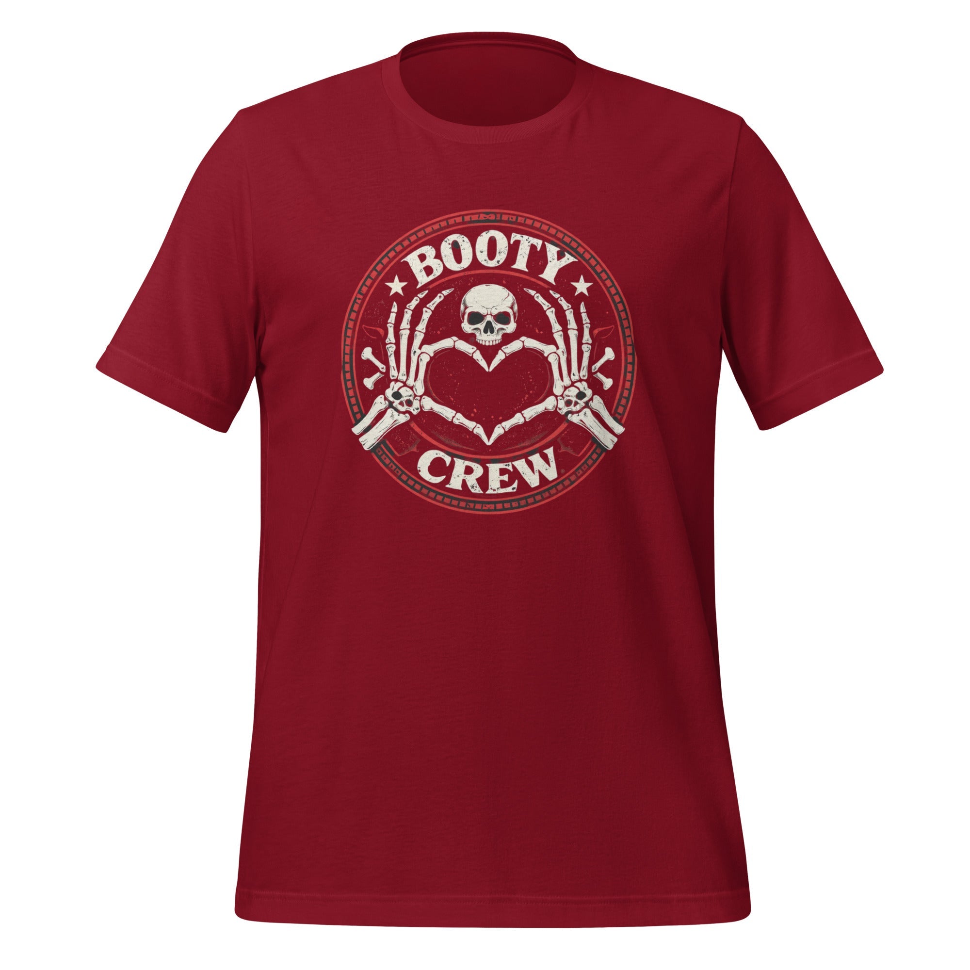 Booty Crew T-Shirt | Skeleton Heart Hands Design | Freaking Brad Show | Classic Cotton - Bluegrass Elite Apparel LLC