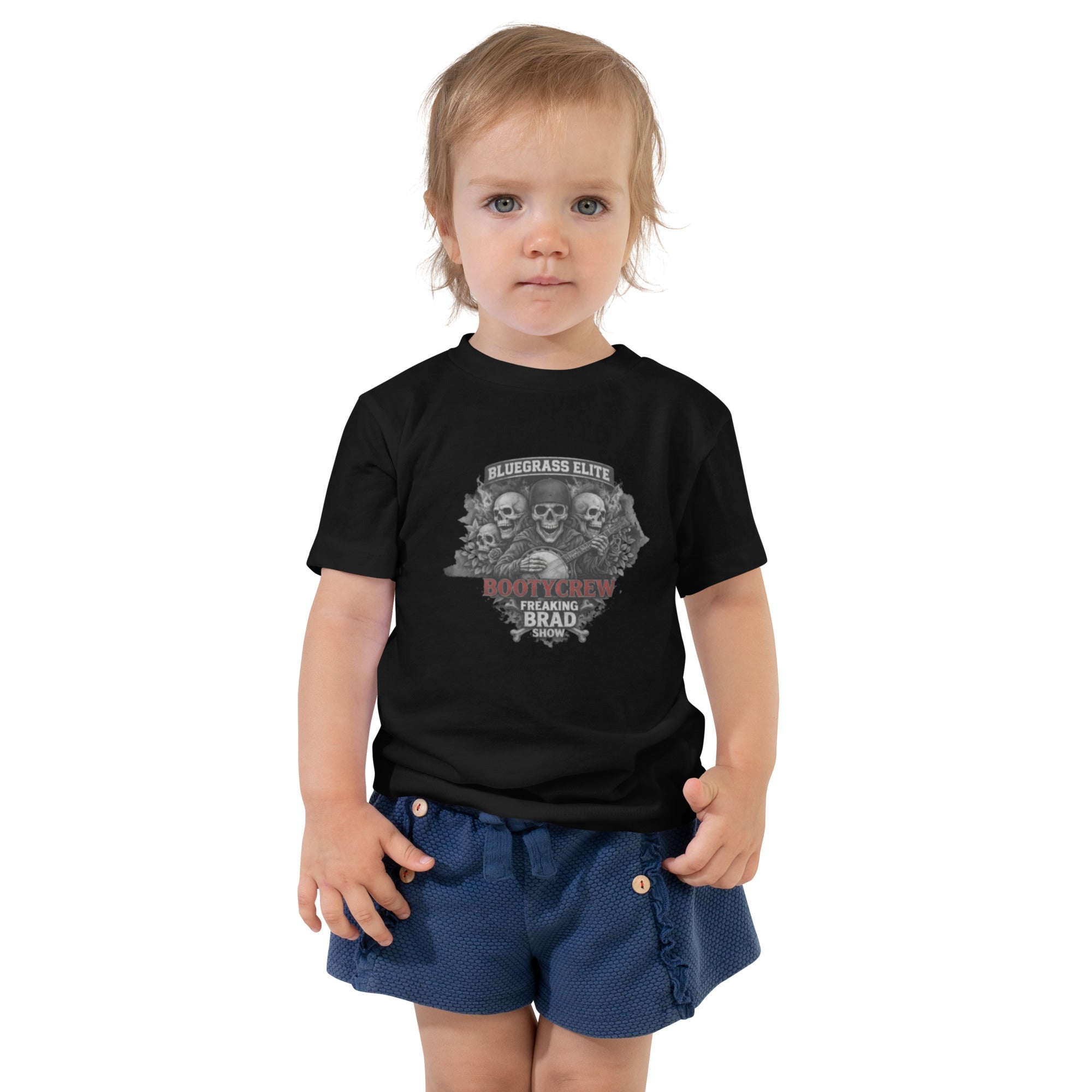 Booty Crew Toddler Tee | Banjo Skull Bluegrass Shirt - Bluegrass Elite Apparel LLC