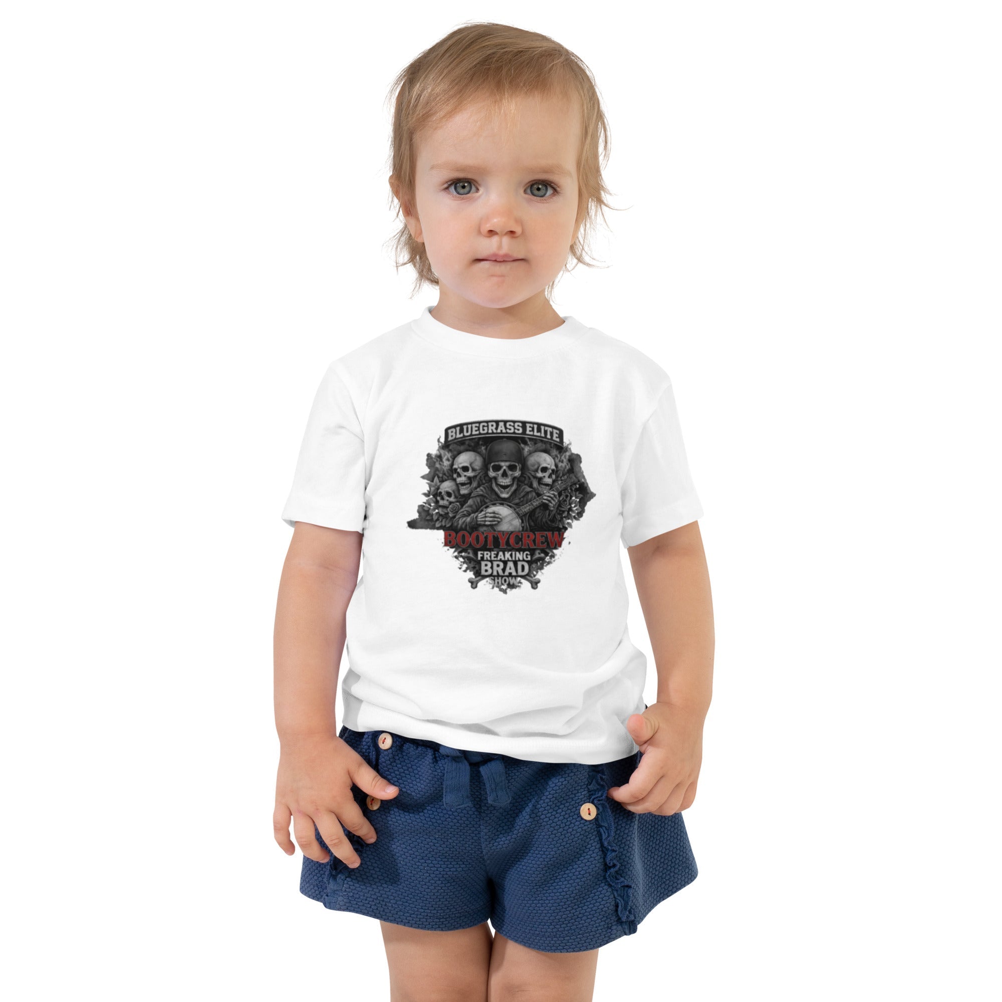 Booty Crew Toddler Tee | Banjo Skull Bluegrass Shirt - Bluegrass Elite Apparel LLC