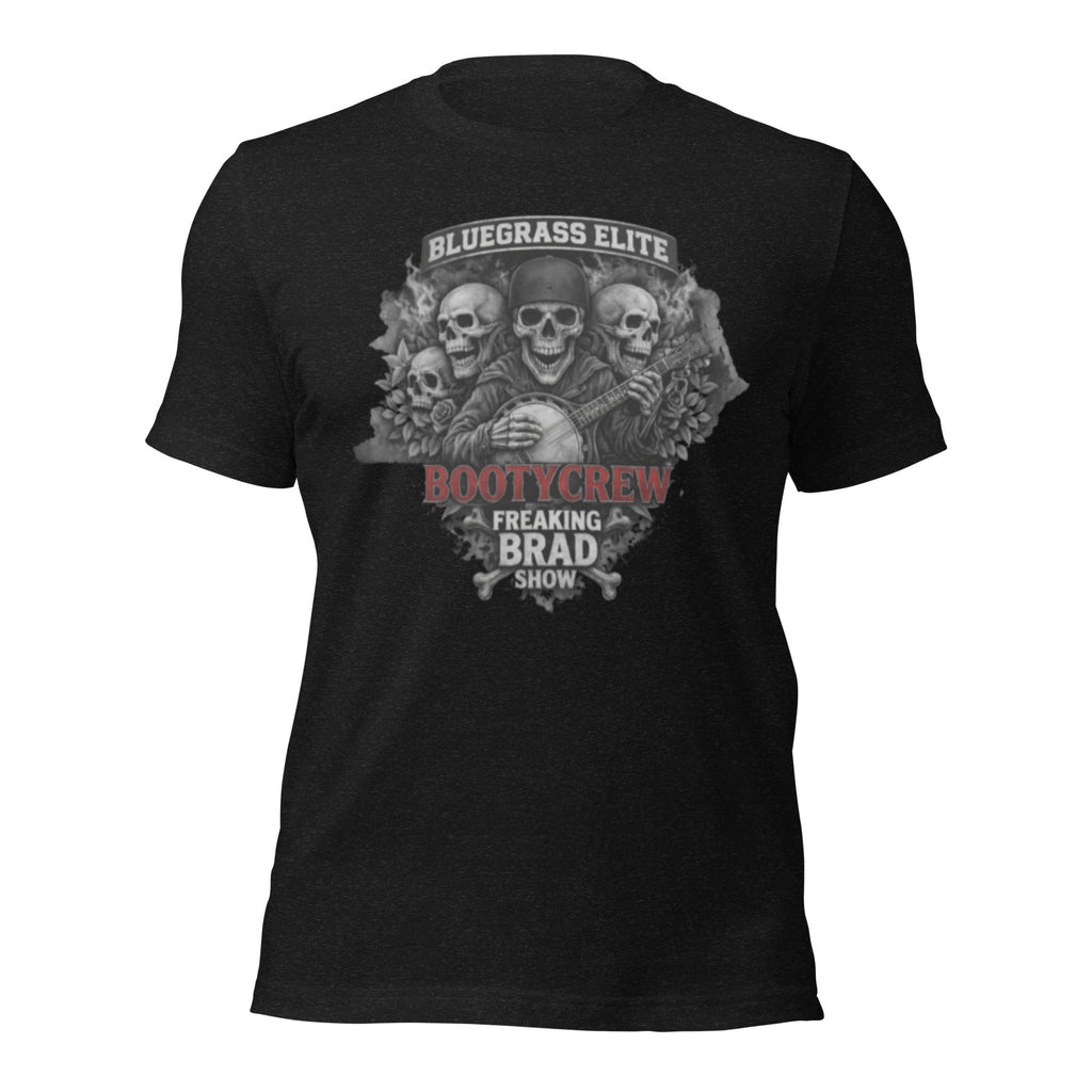 BootyCrew Banjo Skull T-Shirt | Freaking Brad Show | Classic Cotton - Bluegrass Elite Apparel LLC