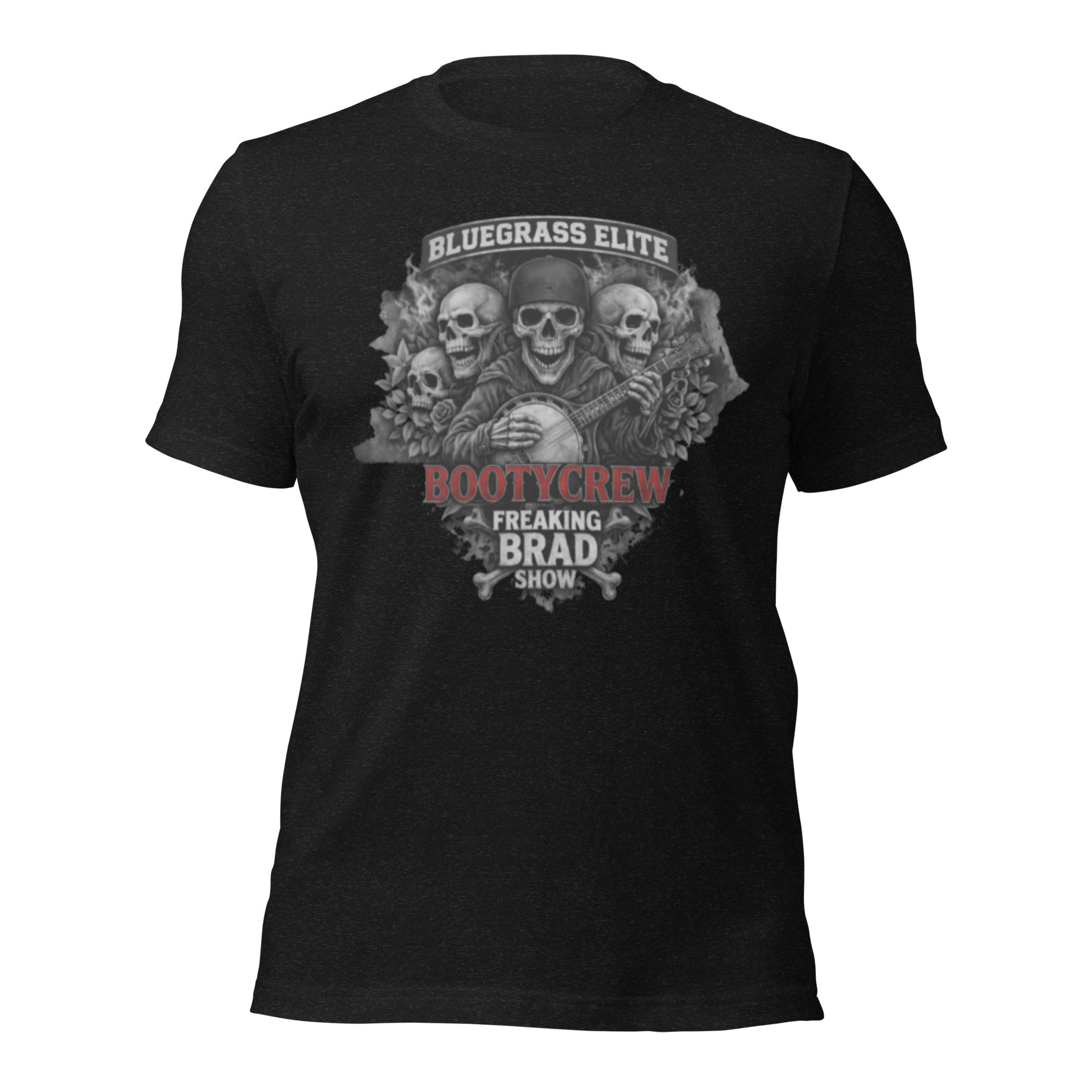 BootyCrew Banjo Skull T-Shirt | Freaking Brad Show | Classic Cotton - Bluegrass Elite Apparel LLC