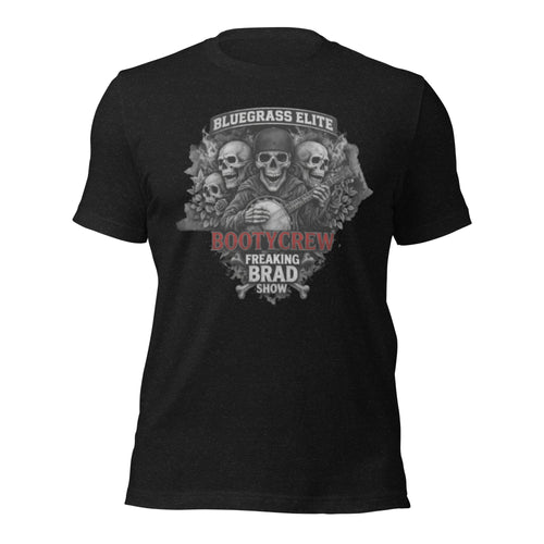BootyCrew Banjo Skull T-Shirt | Freaking Brad Show | Classic Cotton - Bluegrass Elite Apparel LLC