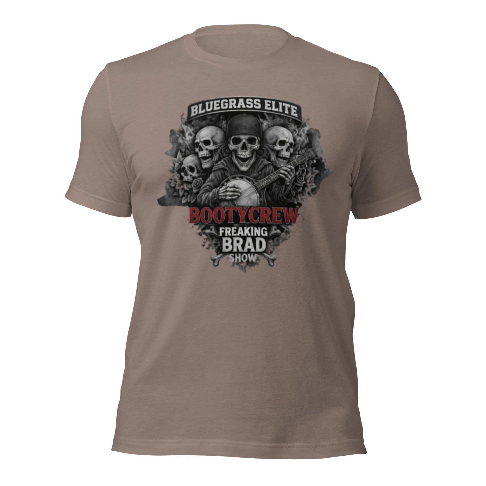 BootyCrew Banjo Skull T-Shirt | Freaking Brad Show | Classic Cotton - Bluegrass Elite Apparel LLC