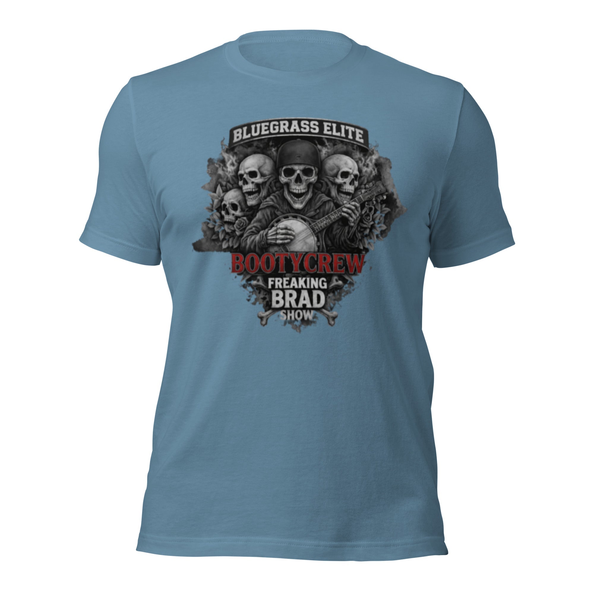 BootyCrew Banjo Skull T-Shirt | Freaking Brad Show | Classic Cotton - Bluegrass Elite Apparel LLC