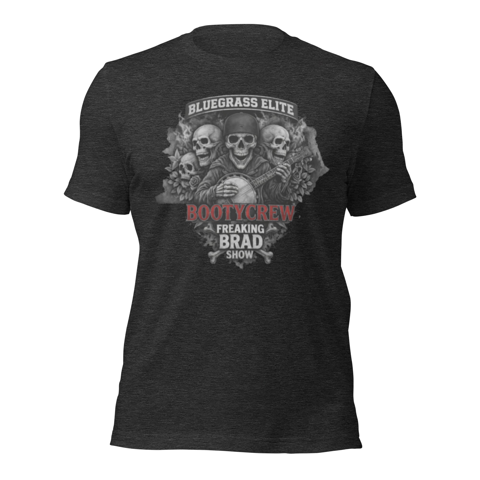 BootyCrew Banjo Skull T-Shirt | Freaking Brad Show | Classic Cotton - Bluegrass Elite Apparel LLC