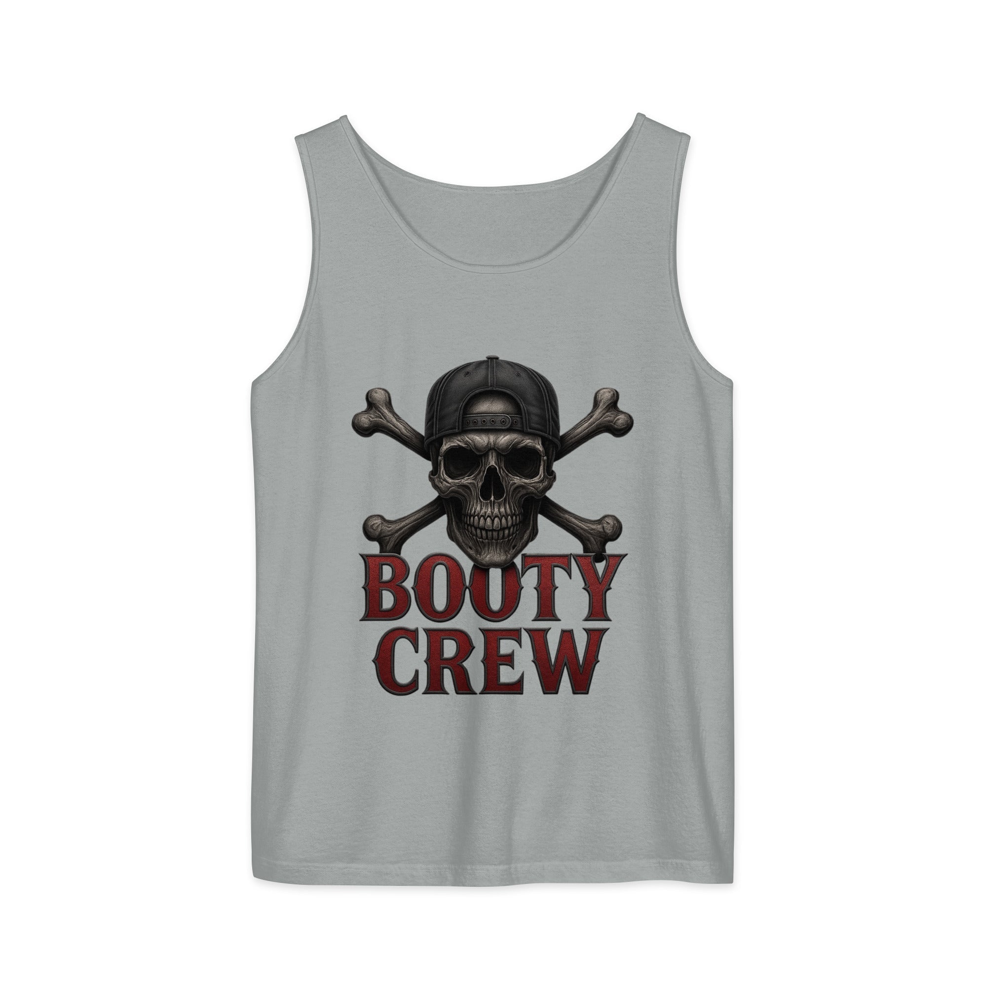 BootyCrew Garment - Dyed Tank | Skull & Crossbones Design | Basic Cotton - Bluegrass Elite Apparel LLC