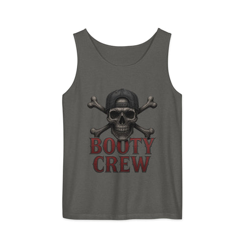 BootyCrew Garment - Dyed Tank | Skull & Crossbones Design | Basic Cotton - Bluegrass Elite Apparel LLC
