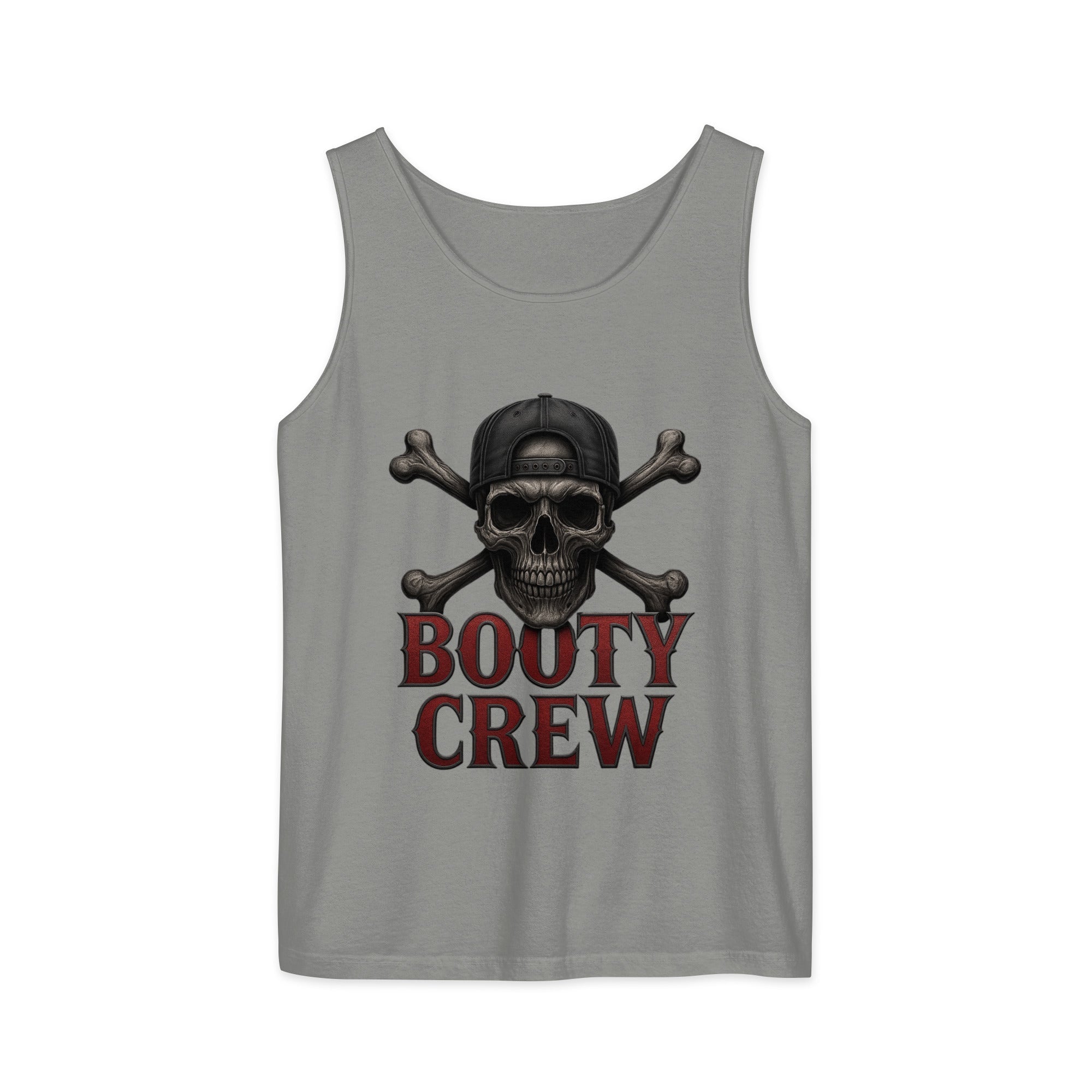 BootyCrew Garment - Dyed Tank | Skull & Crossbones Design | Basic Cotton - Bluegrass Elite Apparel LLC