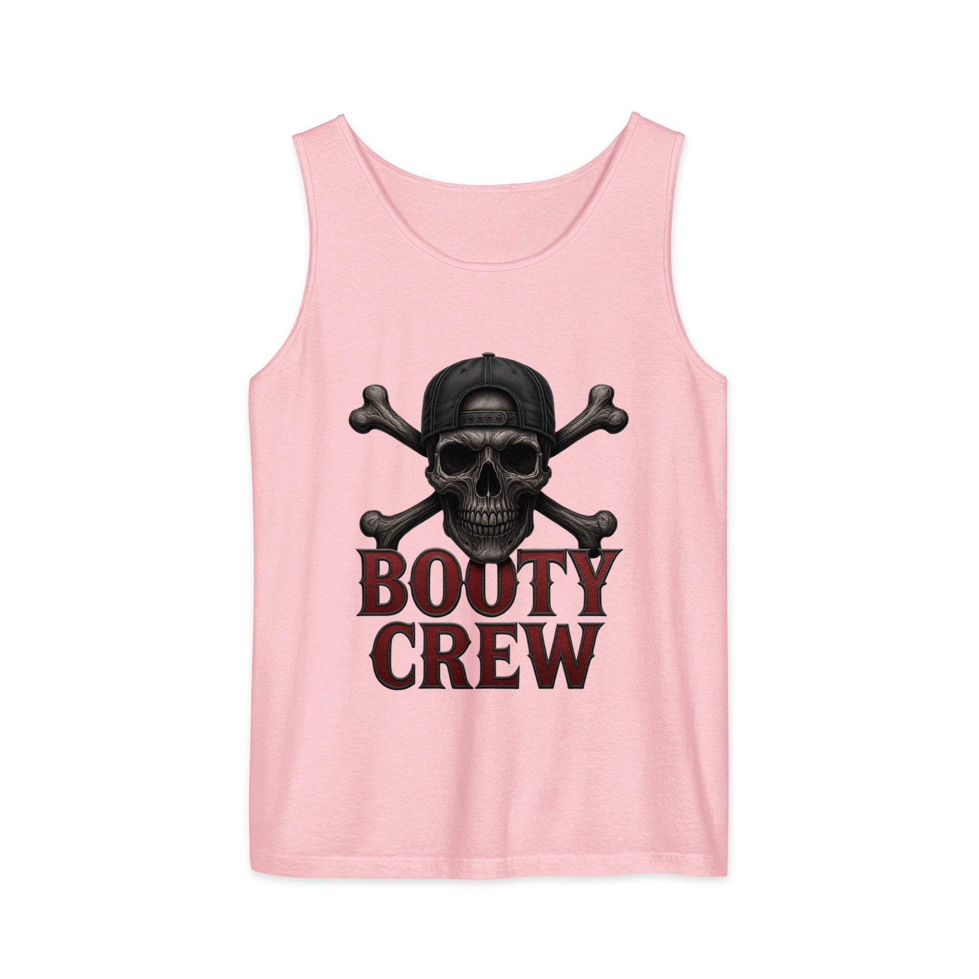 BootyCrew Garment - Dyed Tank | Skull & Crossbones Design | Basic Cotton - Bluegrass Elite Apparel LLC