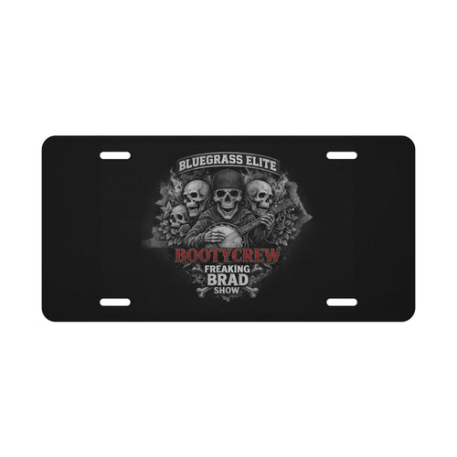 BootyCrew Vanity License Plate | Freaking Brad Show Design | Glossy Aluminum - Bluegrass Elite Apparel LLC