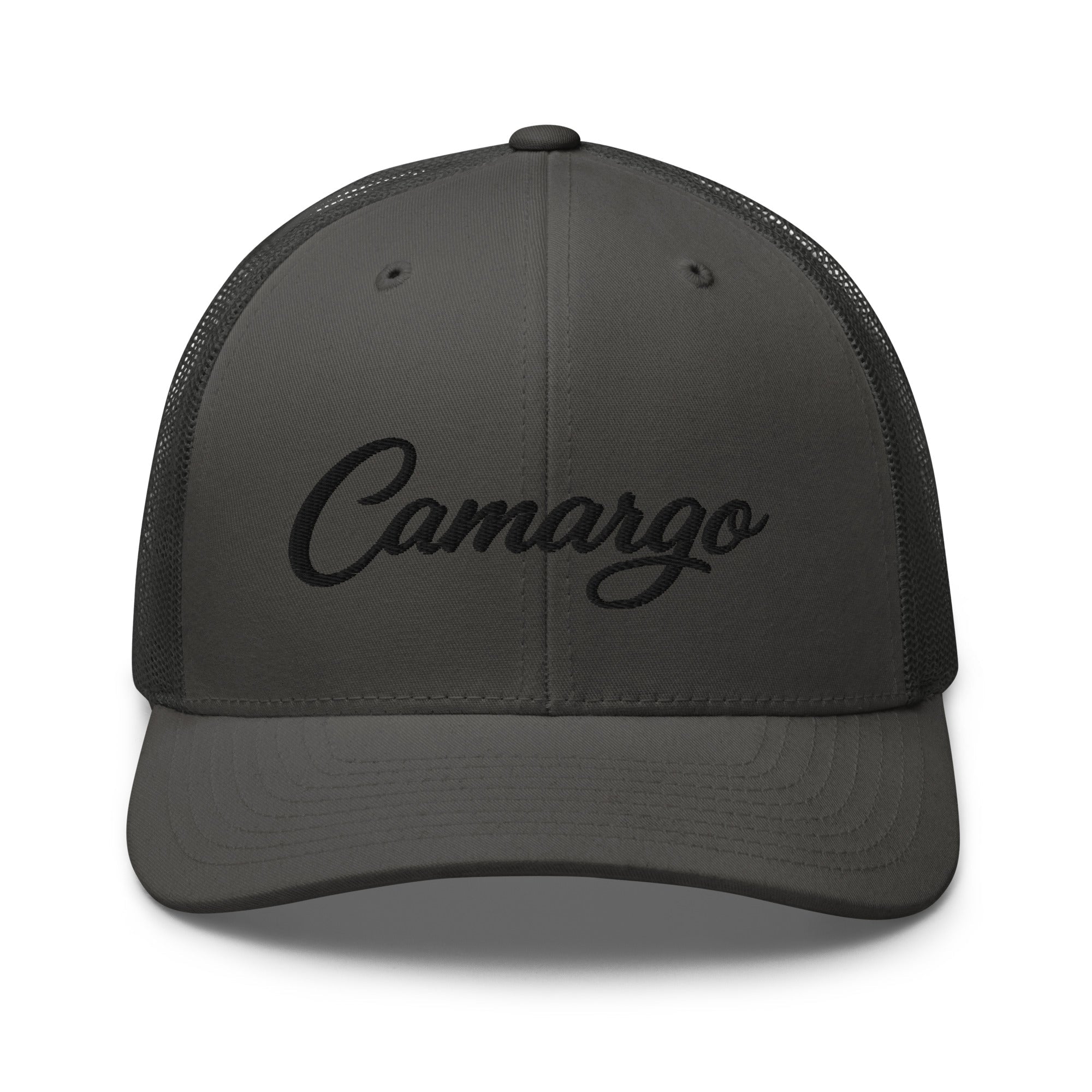 Camargo Script Trucker Cap – Kentucky City Series Classic Mesh Hat - Bluegrass Elite Apparel LLC