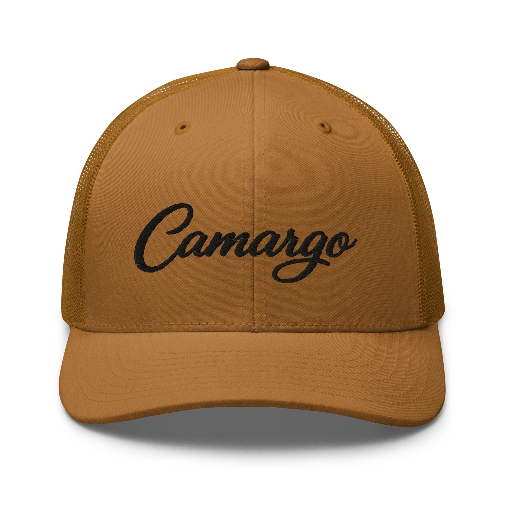 Camargo Script Trucker Cap – Kentucky City Series Classic Mesh Hat - Bluegrass Elite Apparel LLC