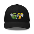 Cartoon 6 and 7 Trucker Cap | Smiling Number Hat - Bluegrass Elite Apparel LLC